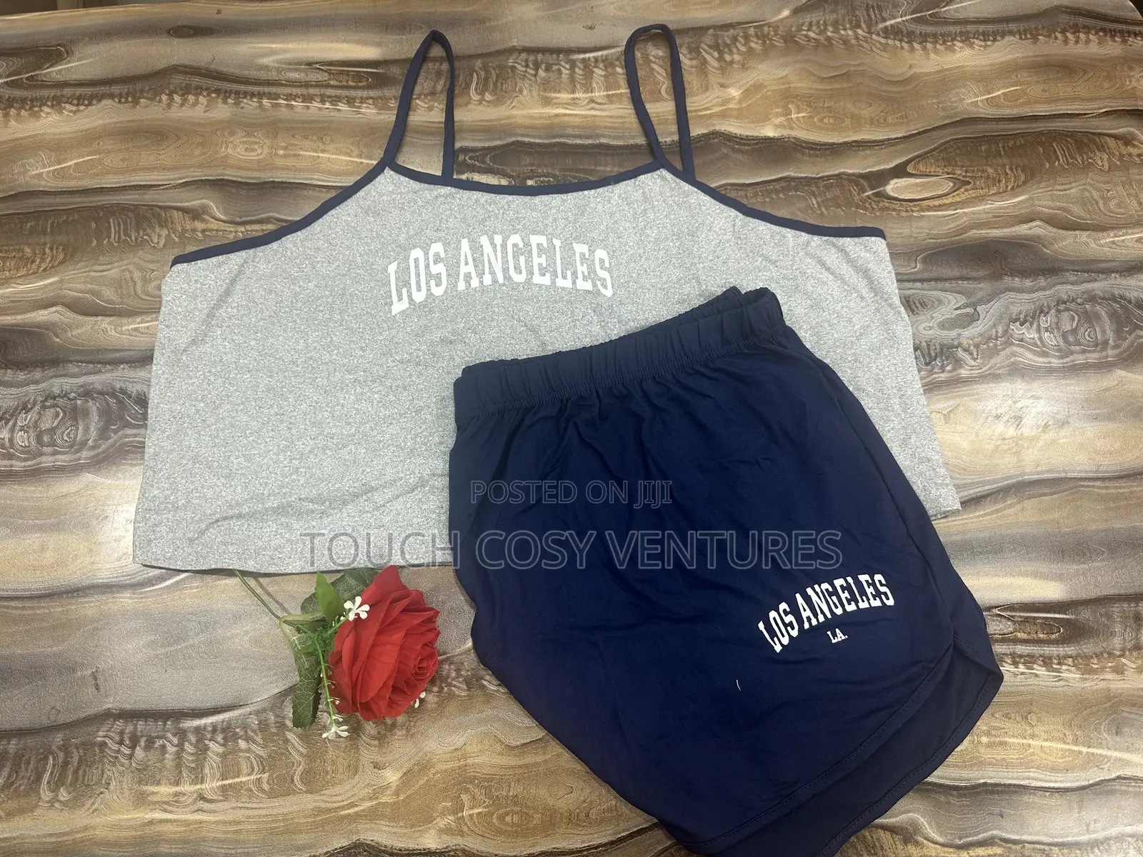 Elegant Spaghetti Hand Crop Top and Short