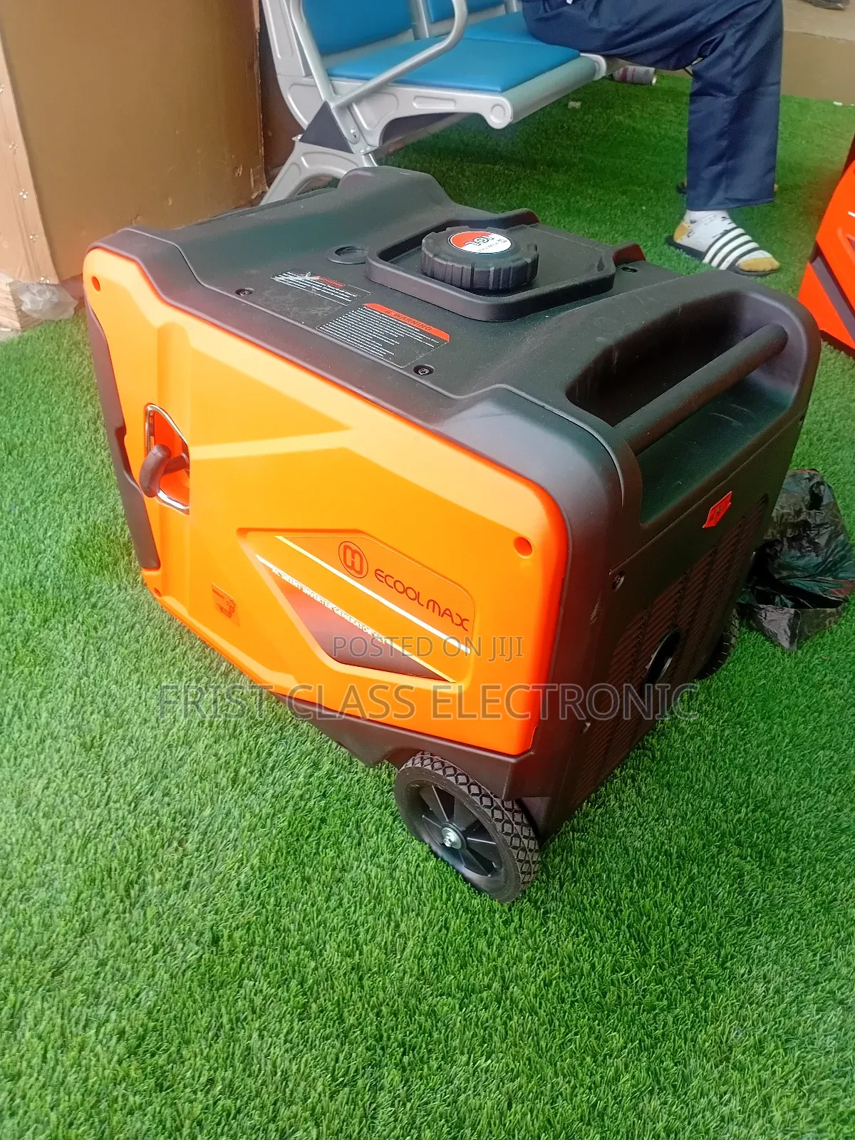 Orange and Black Ecoolmax Generator Inverter Generator