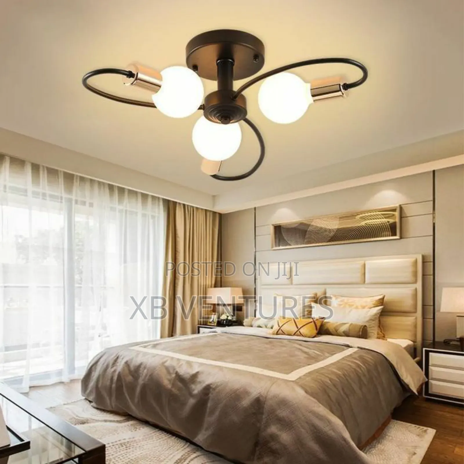 Modern Ceiling Light, 3-Light Chandelier (Bulbs Included)