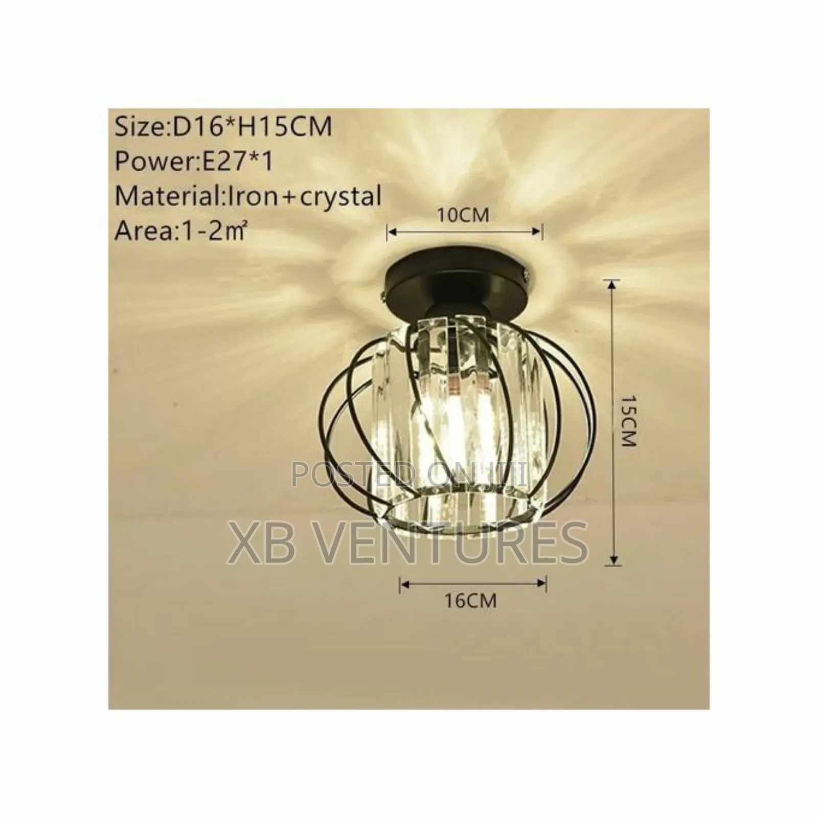 Simple and Modern European Crystal Ceiling Light