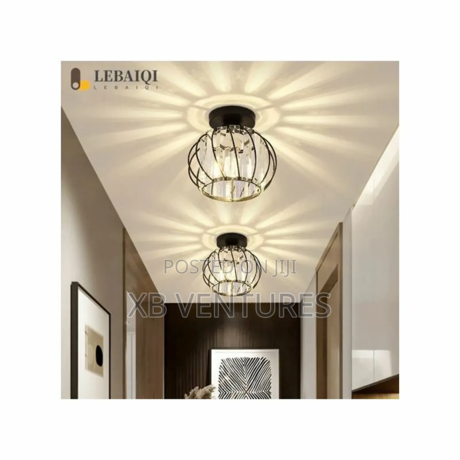 Simple and Modern European Crystal Ceiling Light