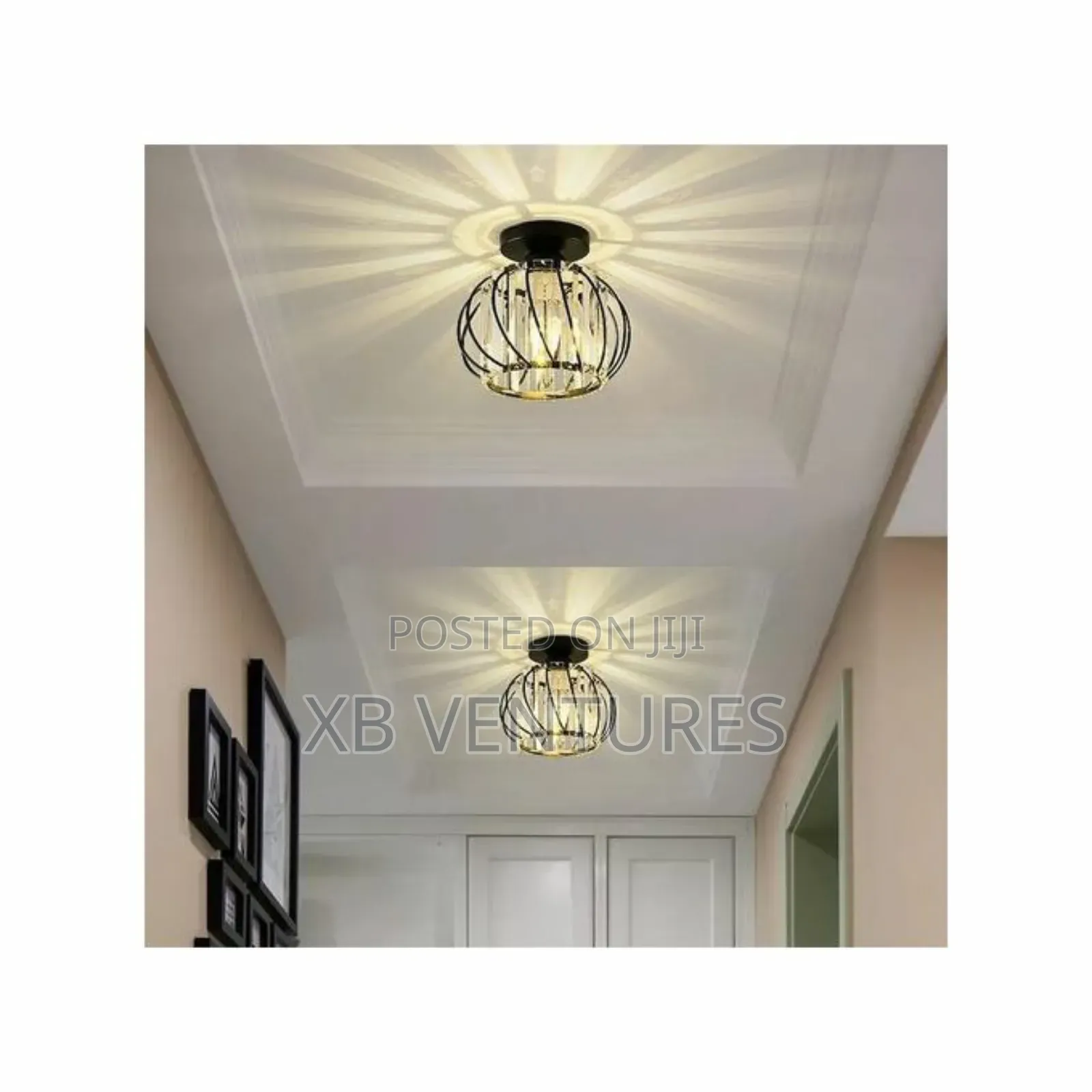 Simple and Modern European Crystal Ceiling Light