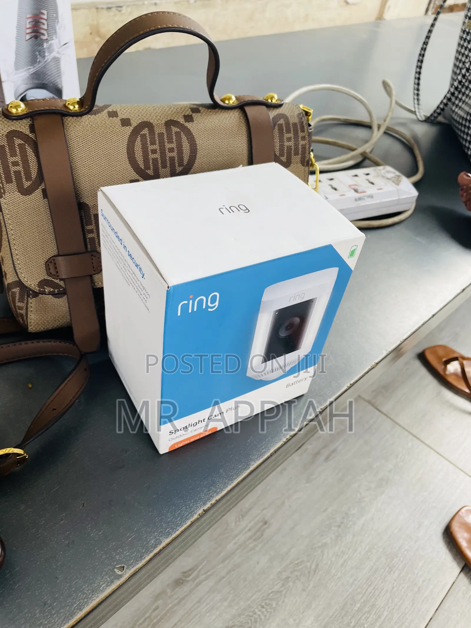 Long Lasting Ring Spotlight Cam Plus Security Camera.