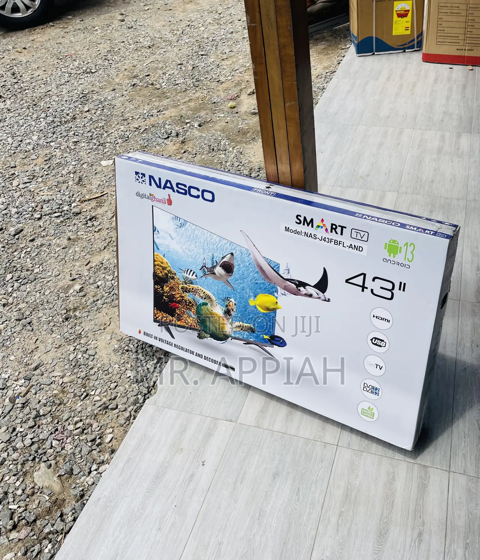Shop Unique Nasco 43 Inch Led Digital Satellite Smart Tv.