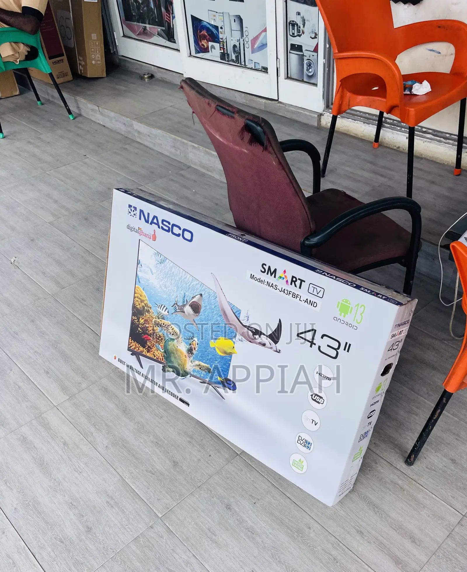 Shop Unique Nasco 43 Inch Led Digital Satellite Smart Tv.