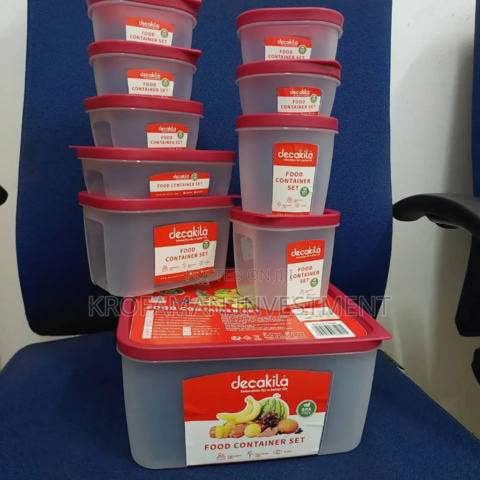 Decakila Kmtt120r Food Container Set -10pcs