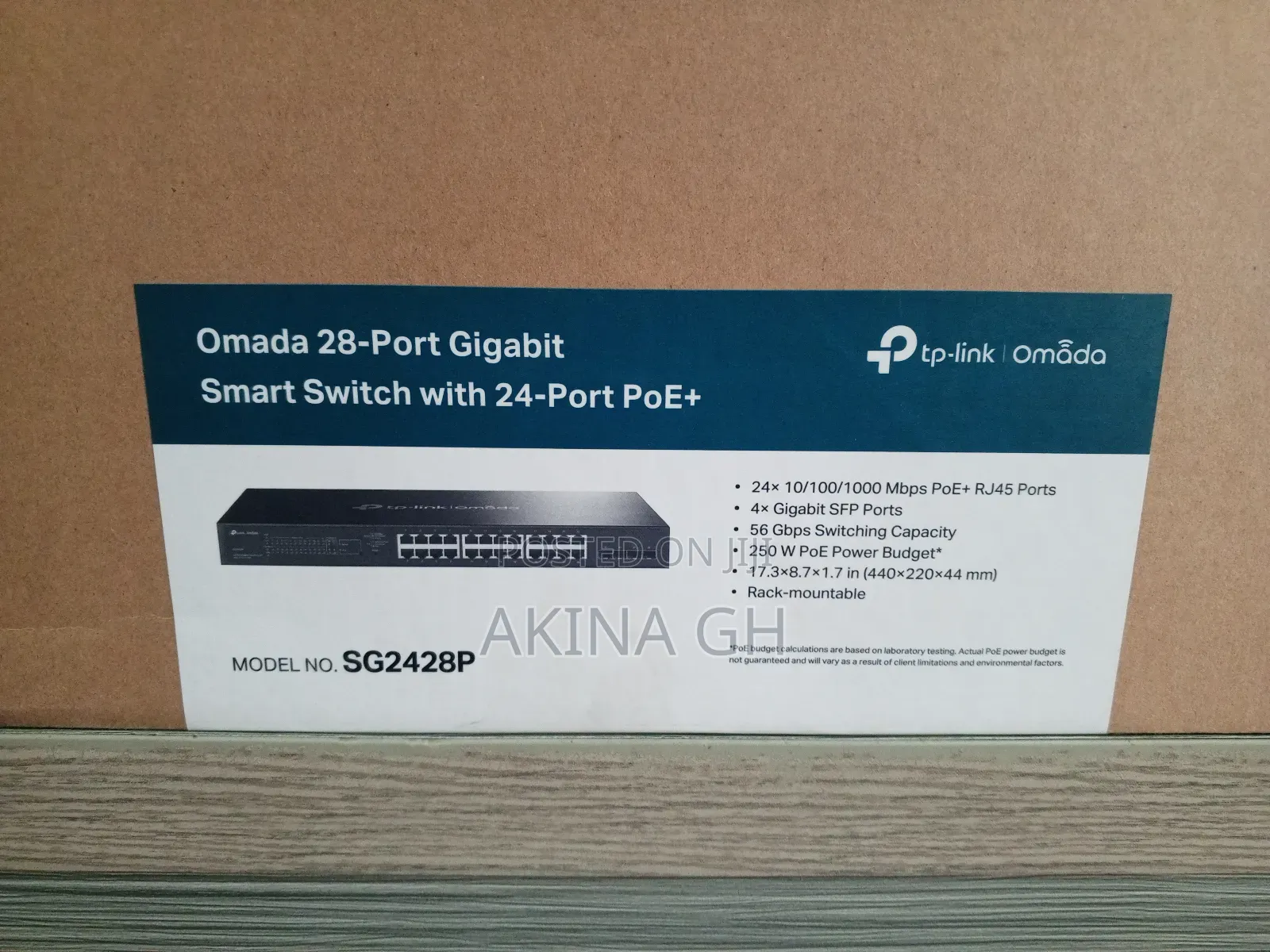 Tp-Link Omada 28 Port Gigabit Smart Poe+ Switch Sg2428p