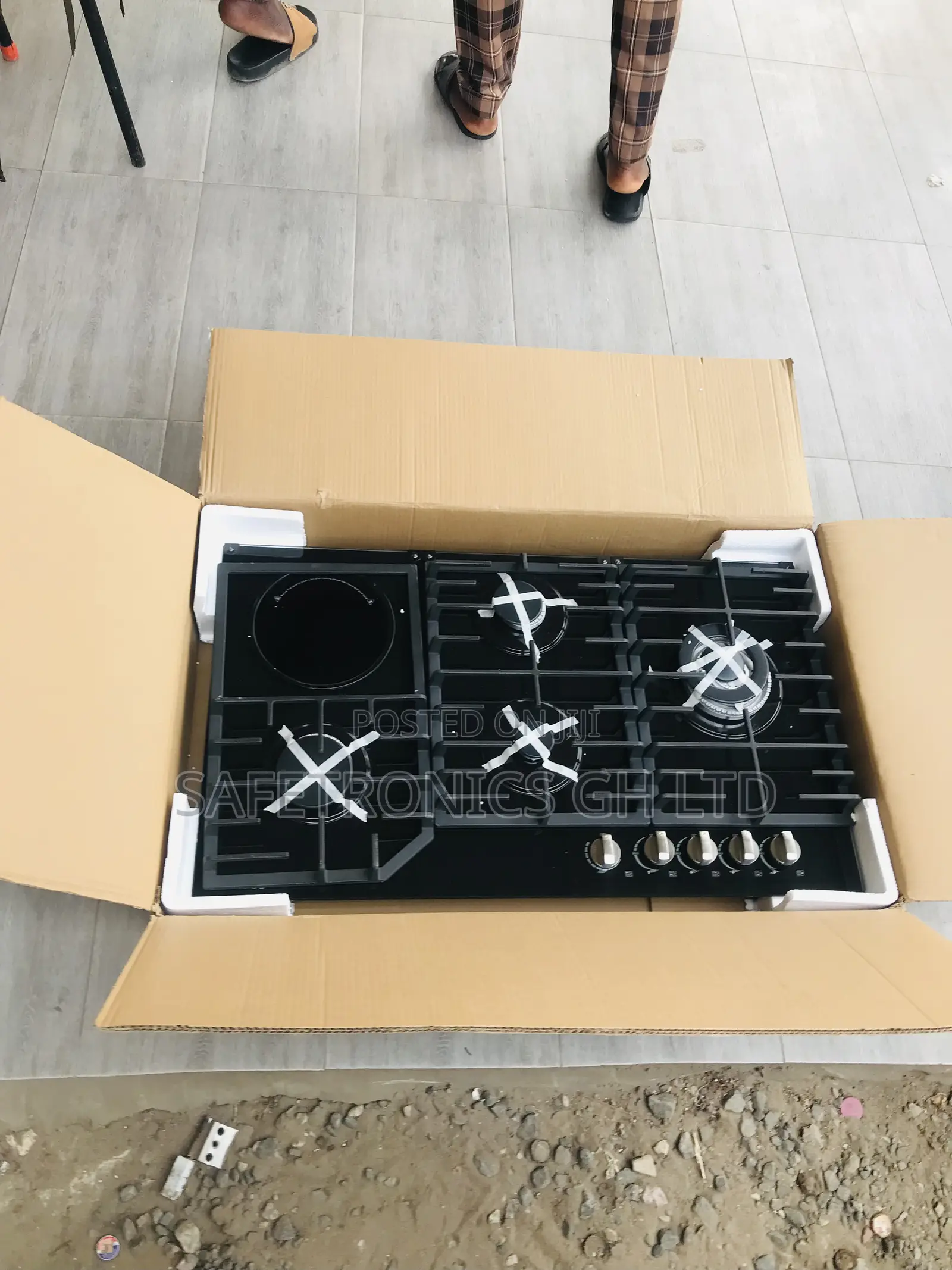 Instant Cook Kenwood 90cm Black 1 Electric 4 Gas Hobs