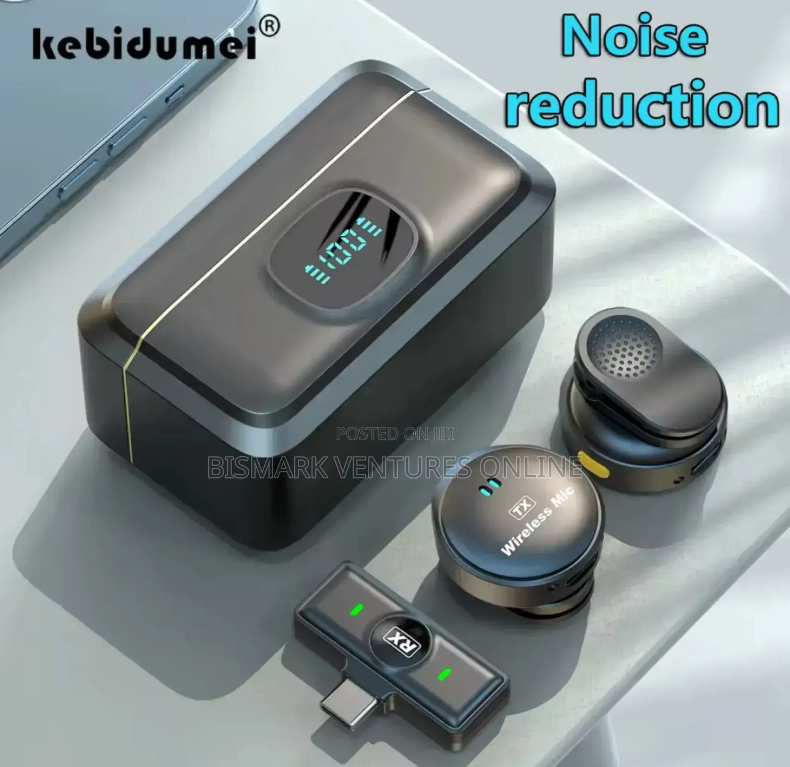 Dual Wireless Lavalier Mic With Led Display Noise Reduction