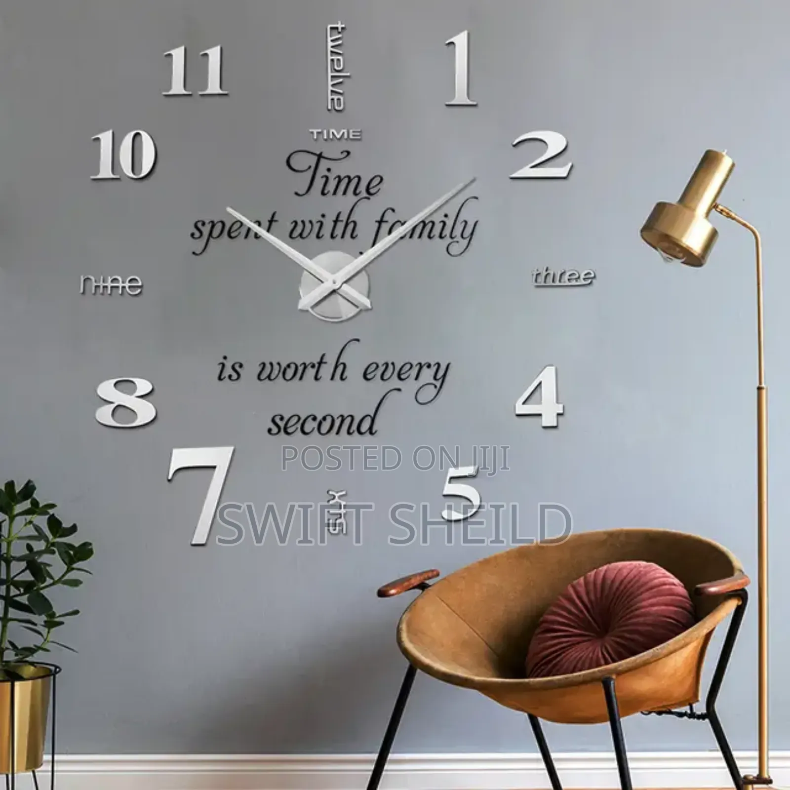 3d Clock + Inside Design Largest Diameter 100-120 Cm(47inch)