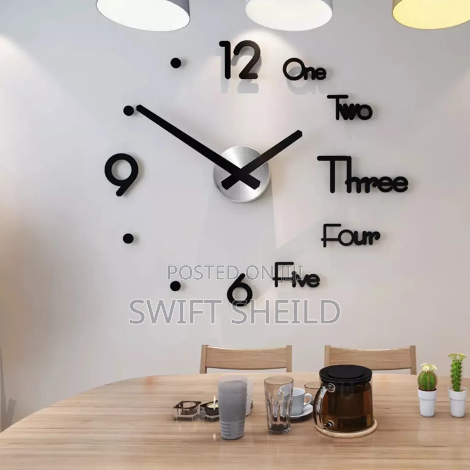 3d Designer Wall Clock Large 100-120cm (47inch