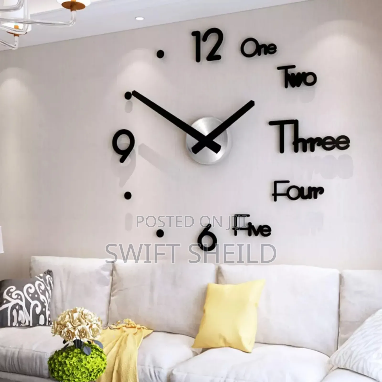 3d Designer Wall Clock Large 100-120cm (47inch