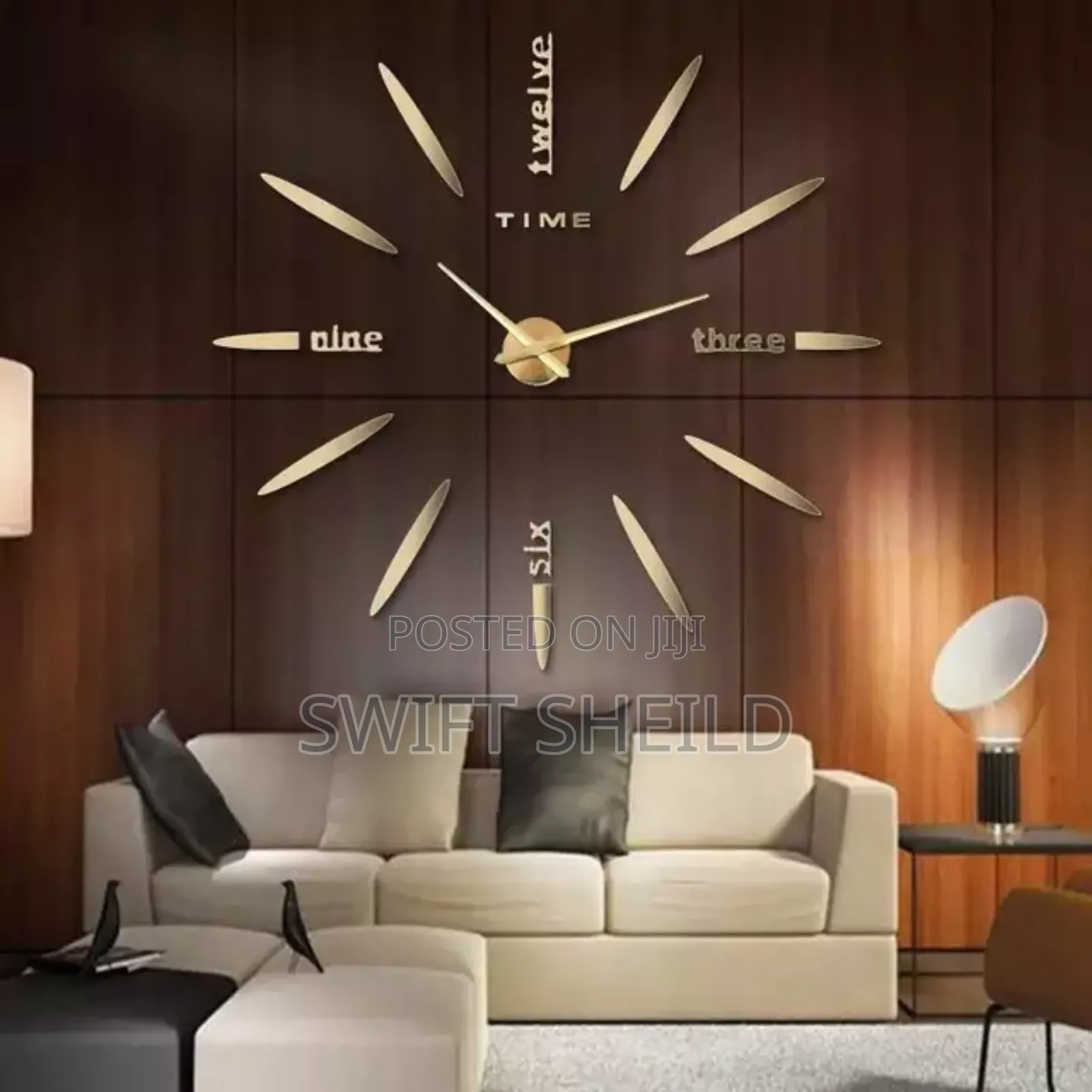 Lovely 3d Wall Design Clock Large 100 to 120cm Diameter