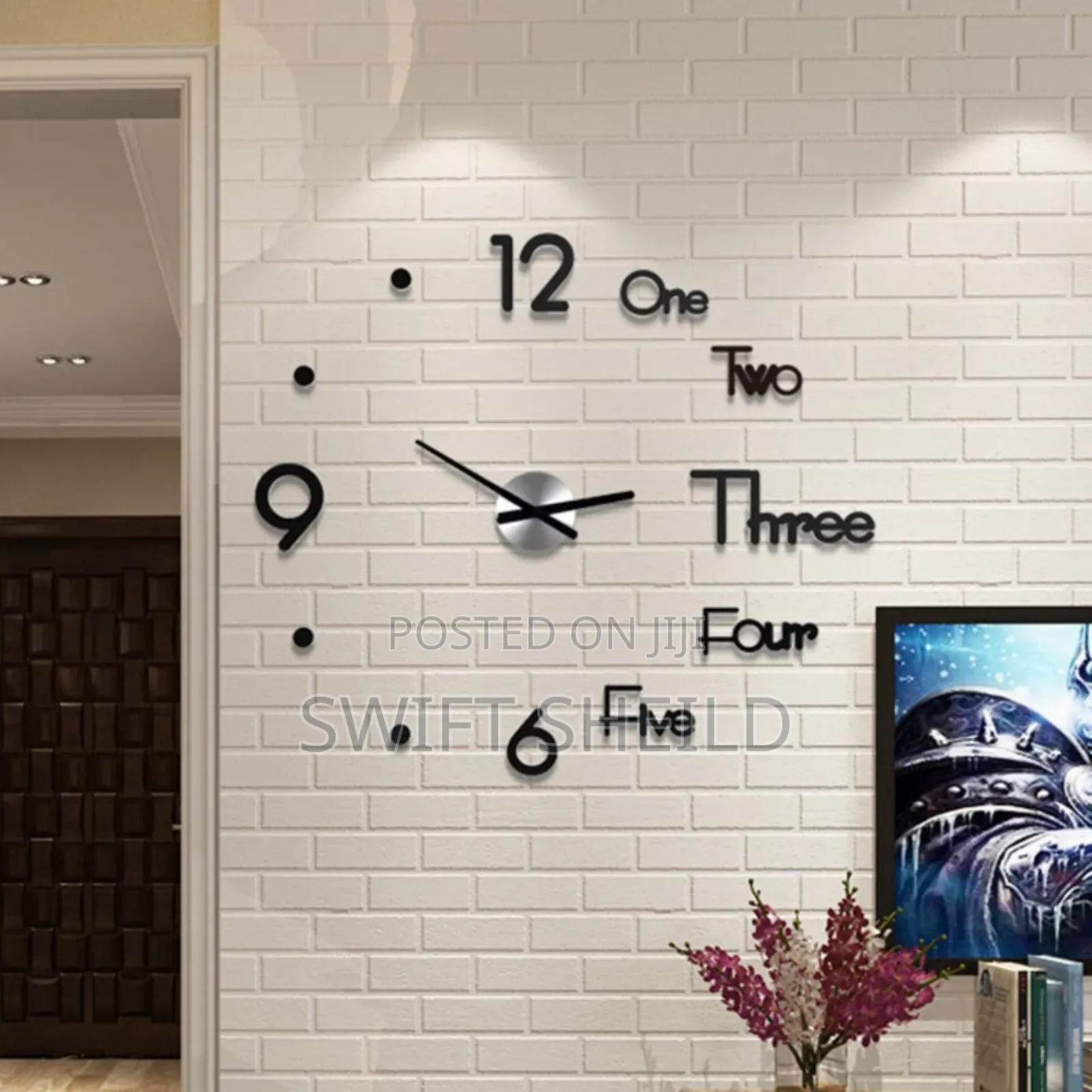 New Design 3d Wall Clock Large 100 120 Cm