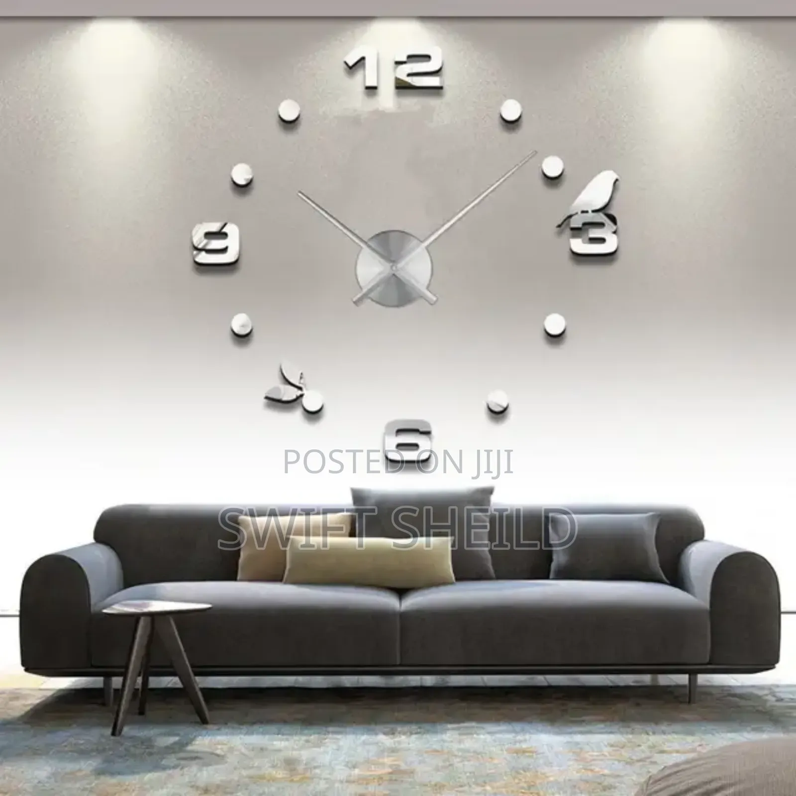 Bird Design 3d Wall Clock 100-120 Diameter