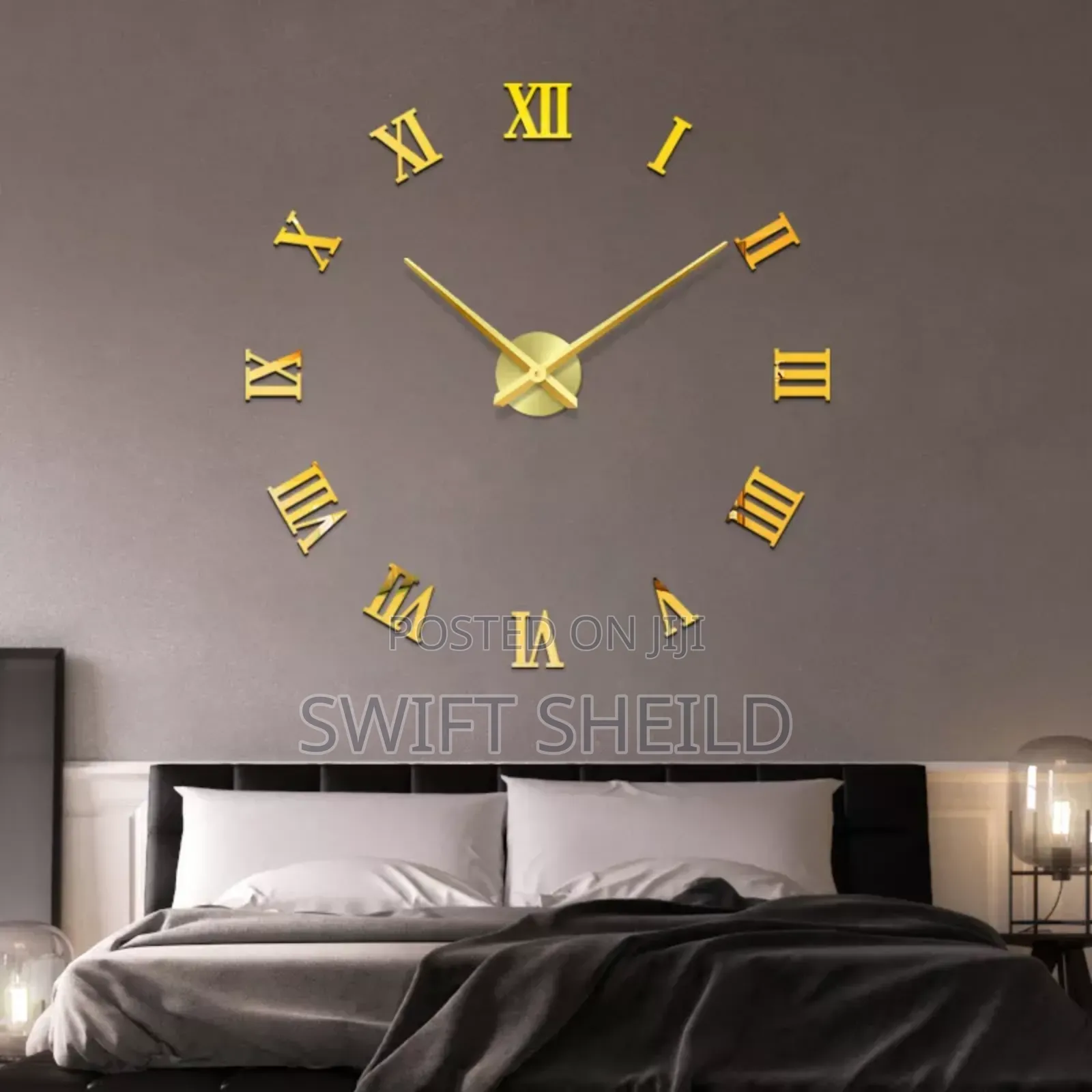 Roman Numeral 3d Wall Clock Larges Diameter 100-120 Cm