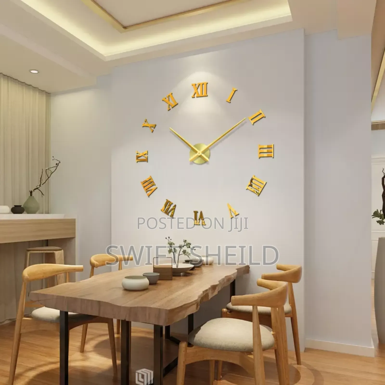 Roman Numeral 3d Wall Clock Larges Diameter 100-120 Cm