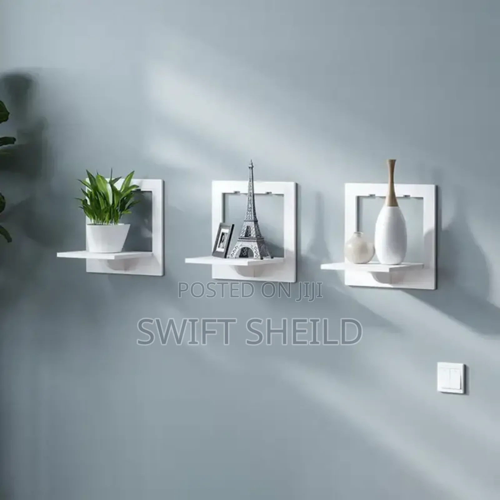 3 Set White Floating Shelve