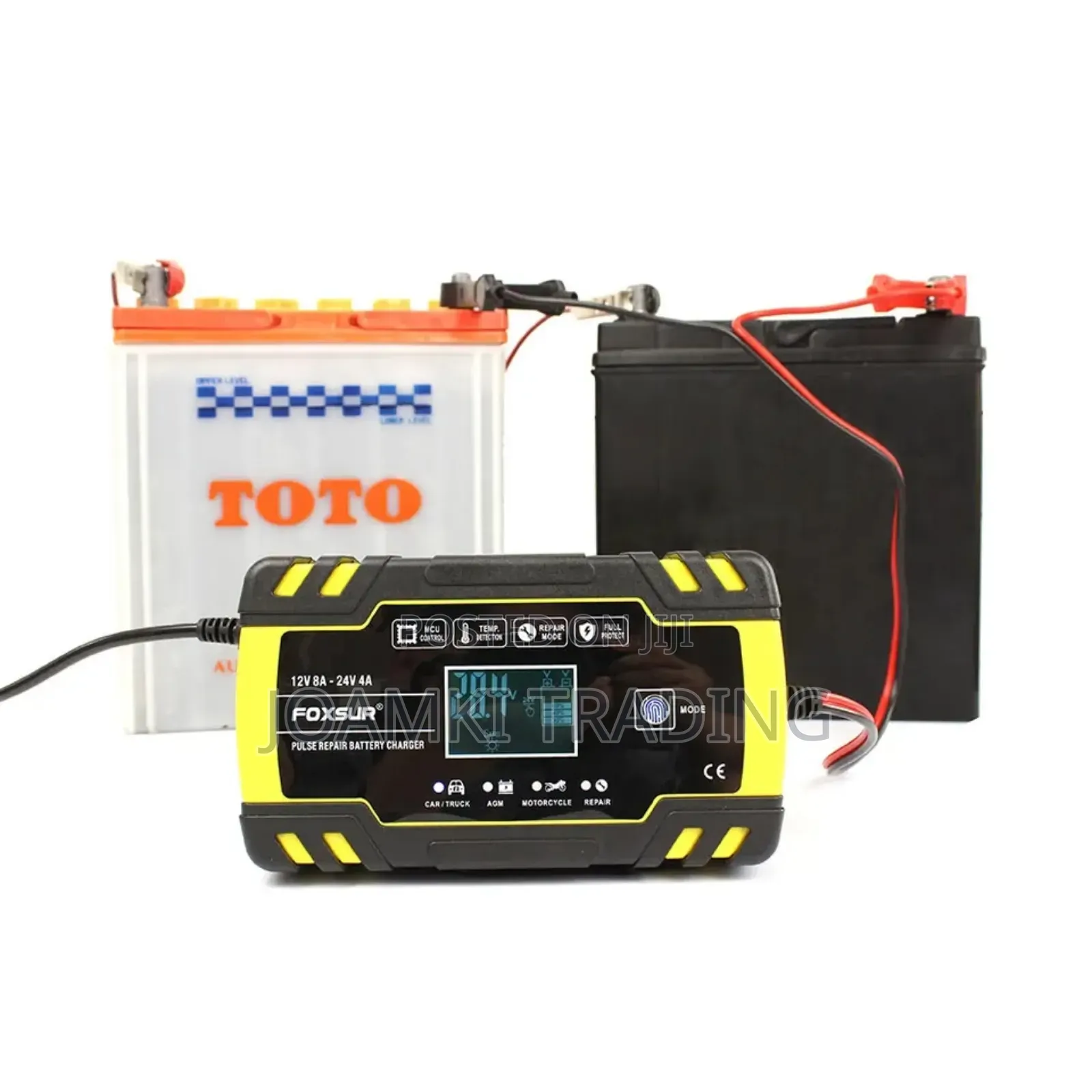 12v-24v Car Battery Charger, Pulse Repair With LCD