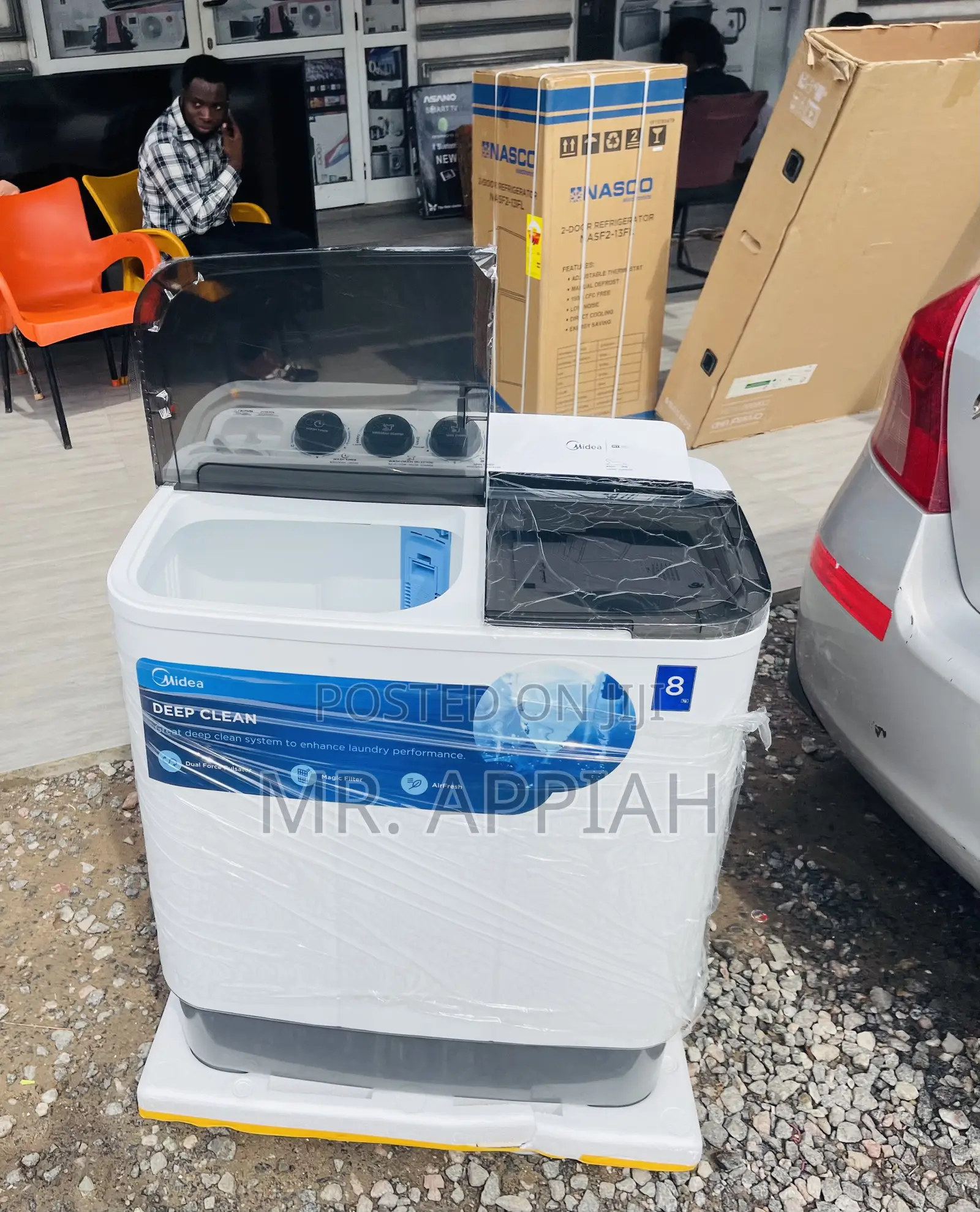 Smart Wash Midea 8kg Top Load Electric Washing Machine.