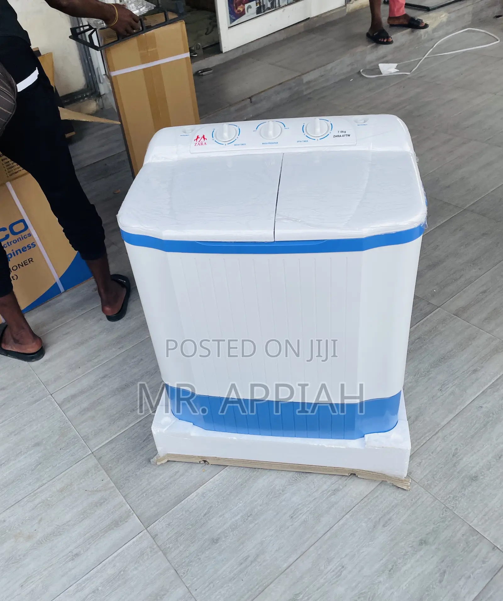 Quiet and Efficient Zara 7kg Top Load Washing Machine.
