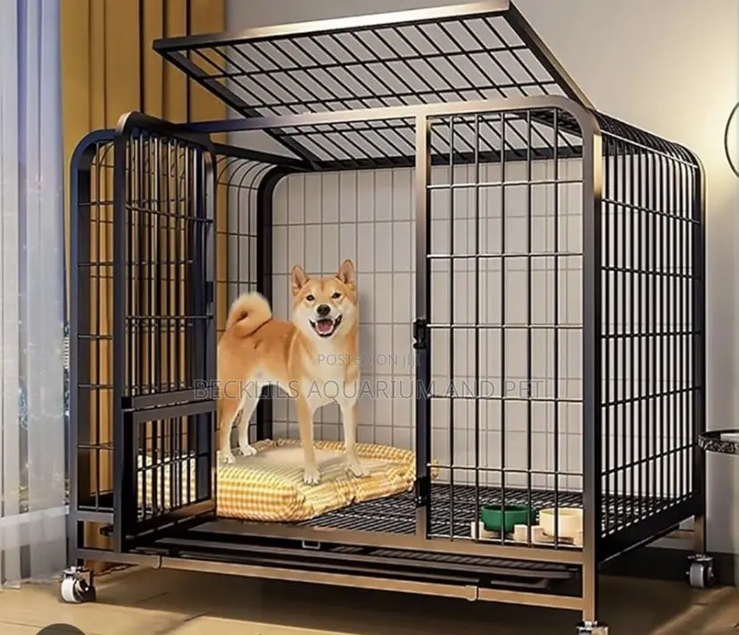 Outdoor Metallic Dog Cage