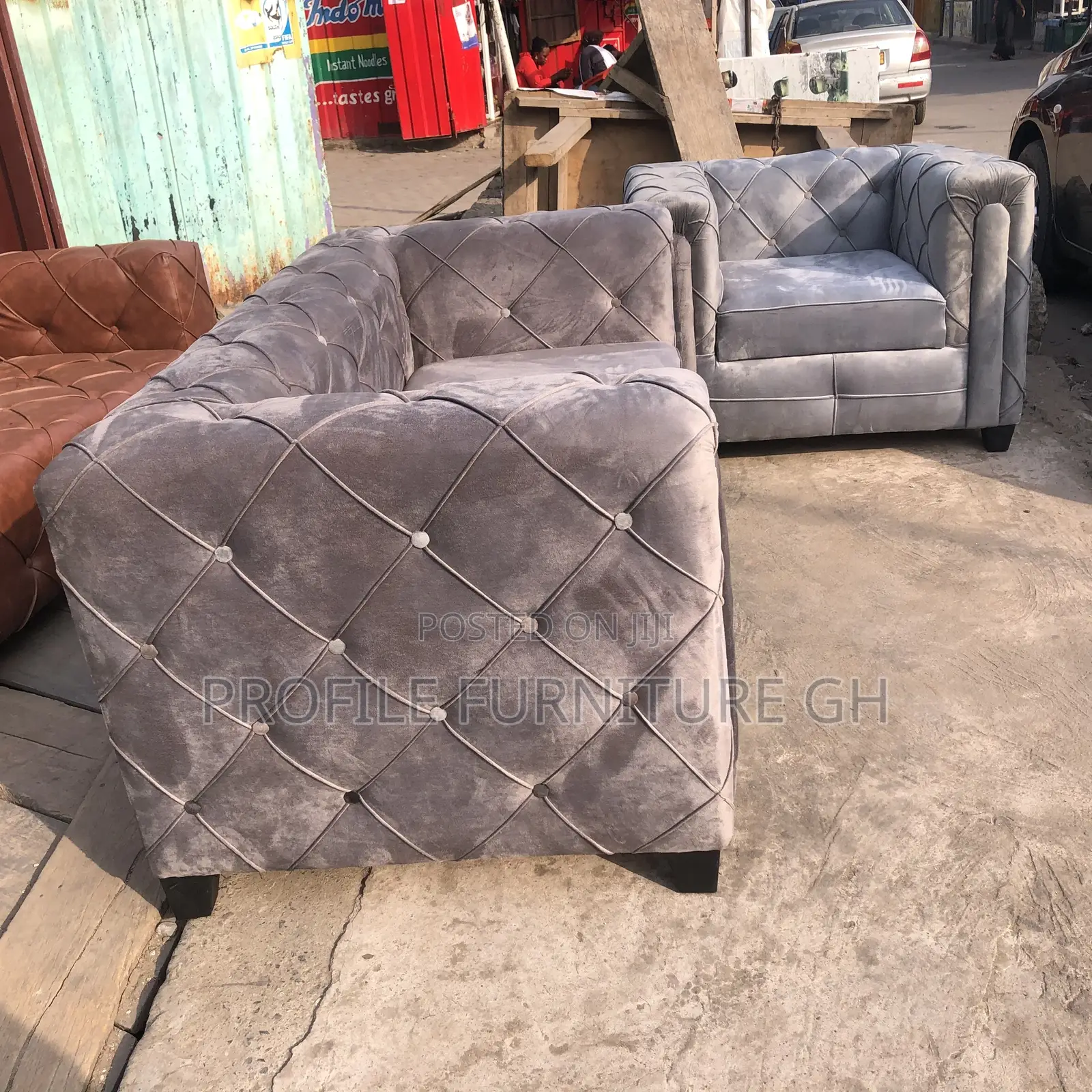 Modern Dulcet Single and 2 in 1 Sofa// Suede Material