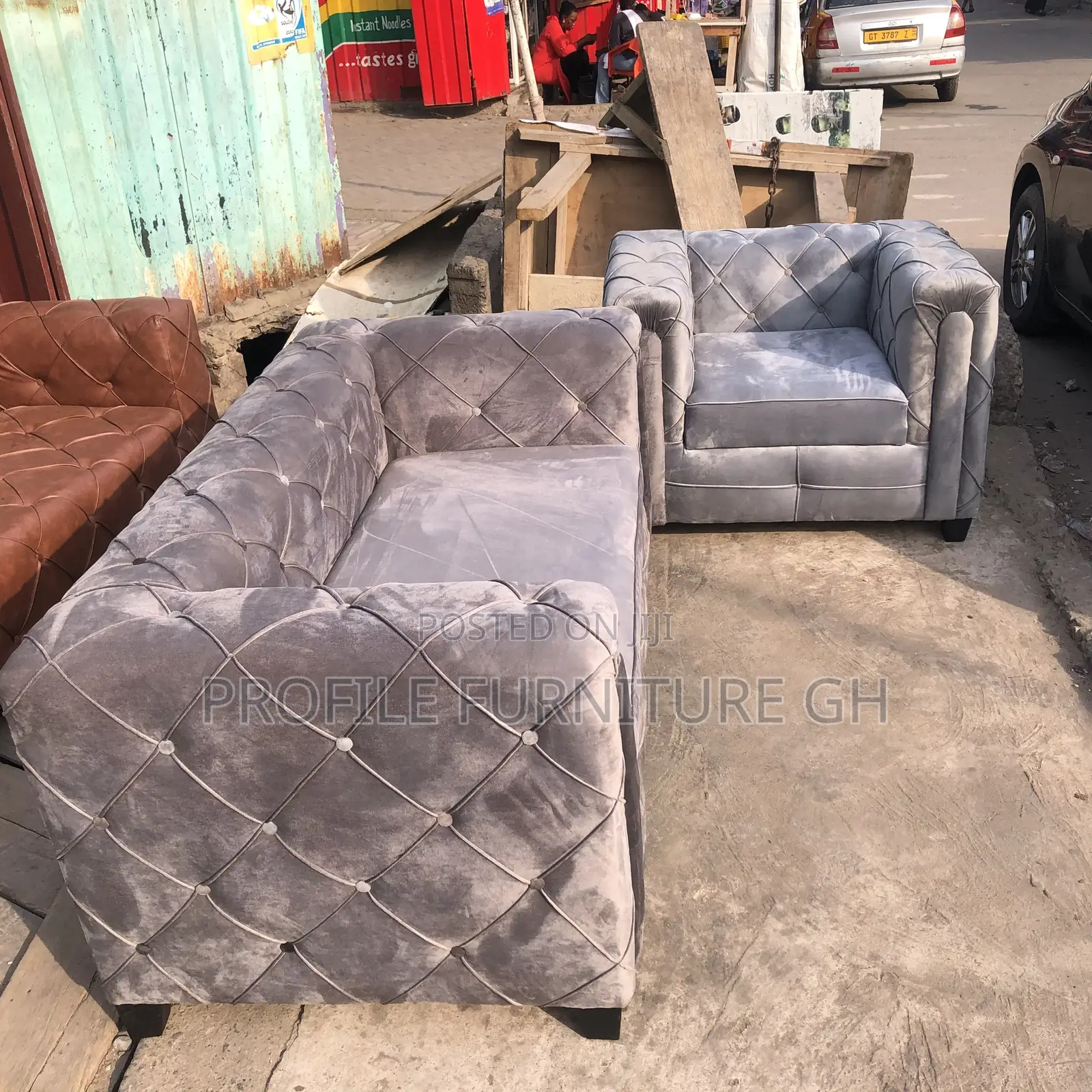 Modern Dulcet Single and 2 in 1 Sofa// Suede Material