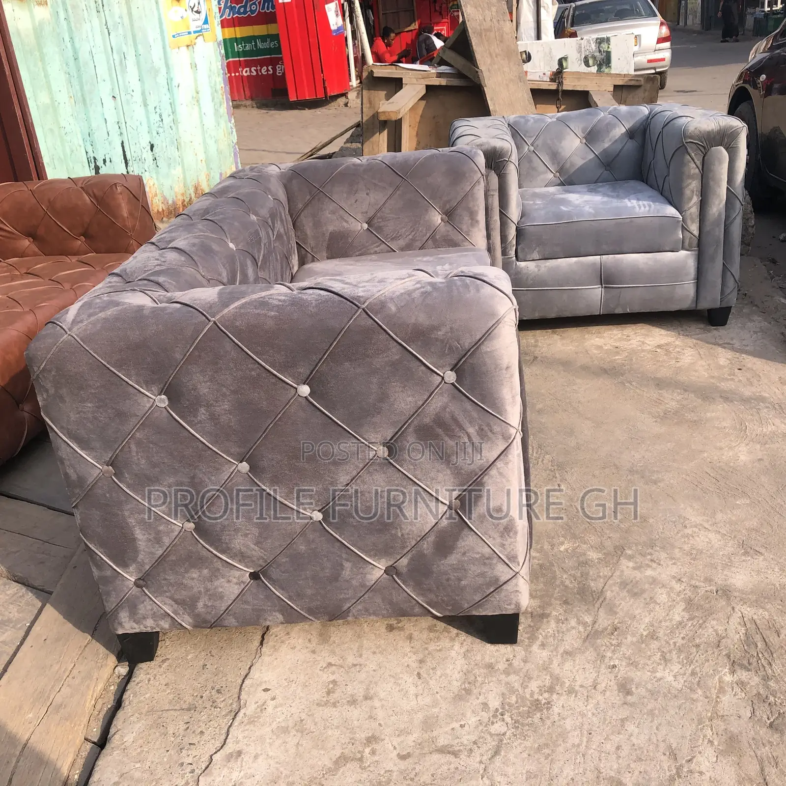 Modern Dulcet Single and 2 in 1 Sofa// Suede Material