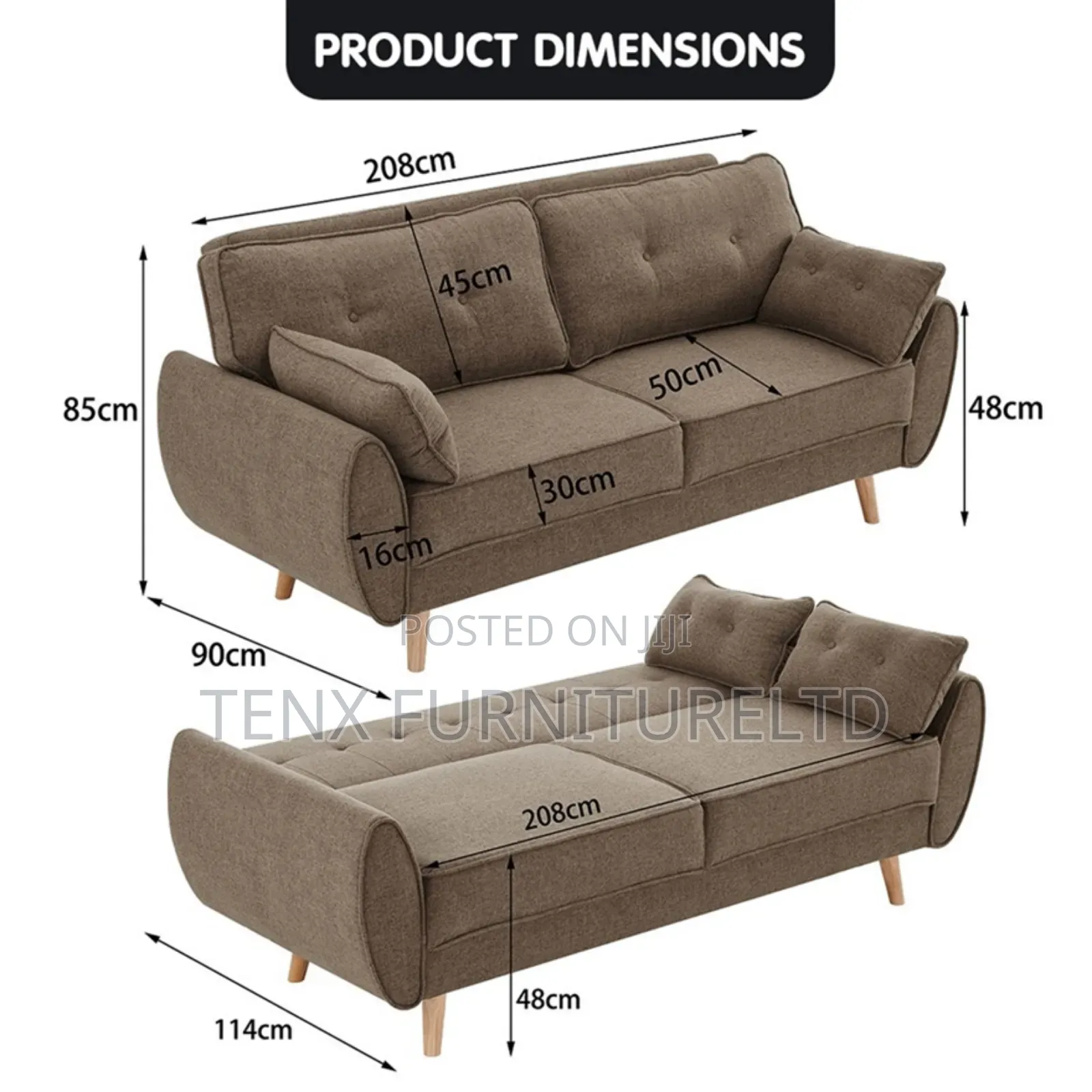 Sofabed (3 Seater) Saratino
