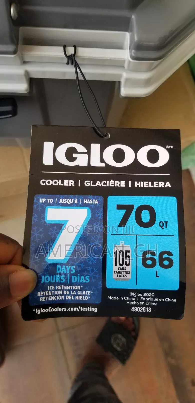 Igloo IMX 70 QT Hard Sided Cooler, Gray