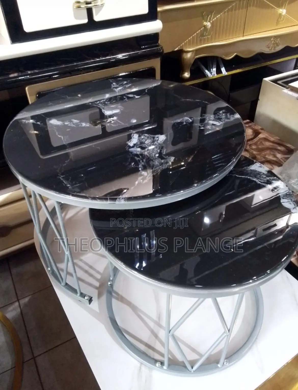 2 in 1 Mable Center Table , Coffee Table Black and Ash