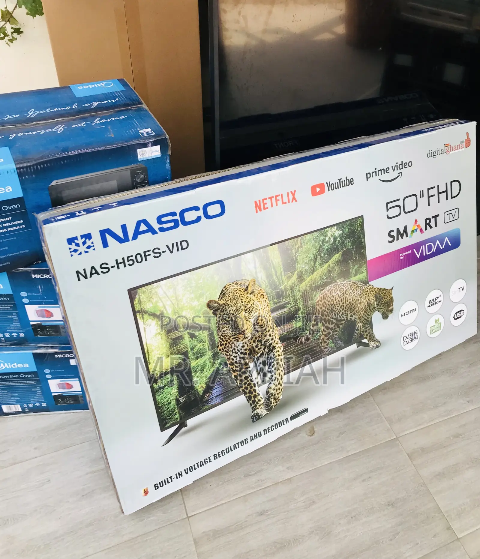 Nasco 50 Inch Uhd Digital Satellite Smart Screen Tv.