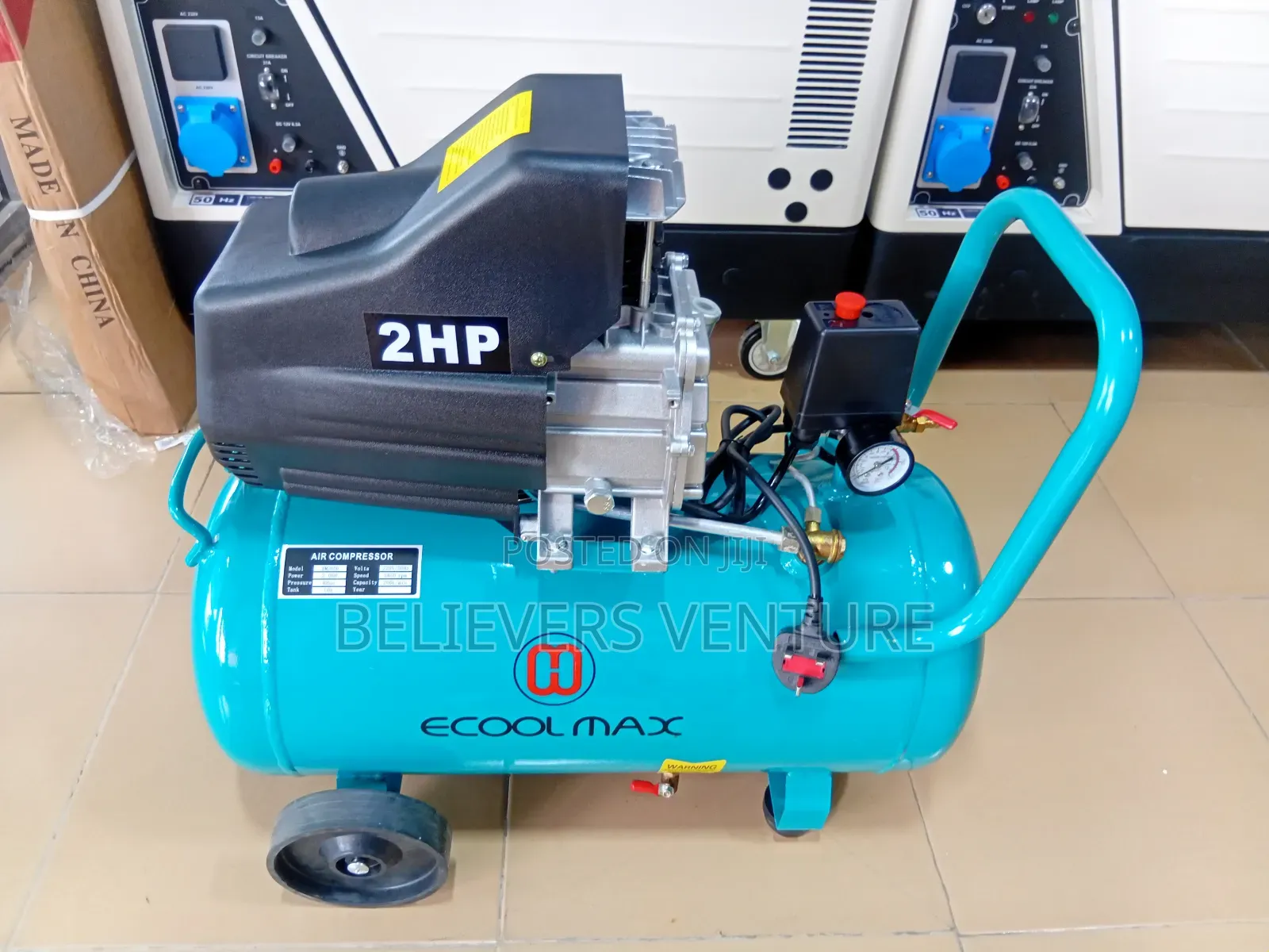 50L Ecoolmax Air Compressor. Model BM2050, 200l/Min,2850rpm