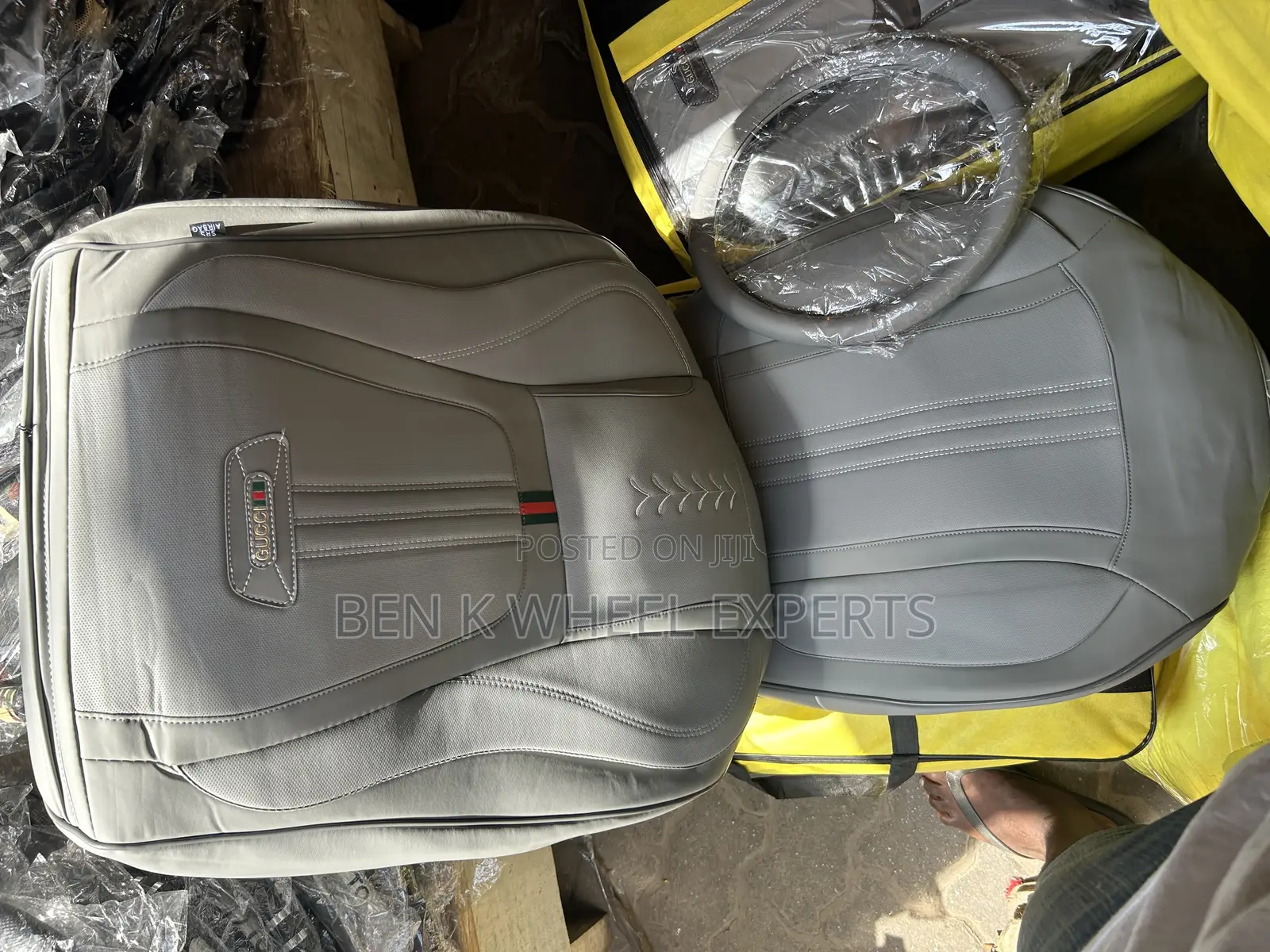 New 10D Leather Seat Covers With Neck Back Support