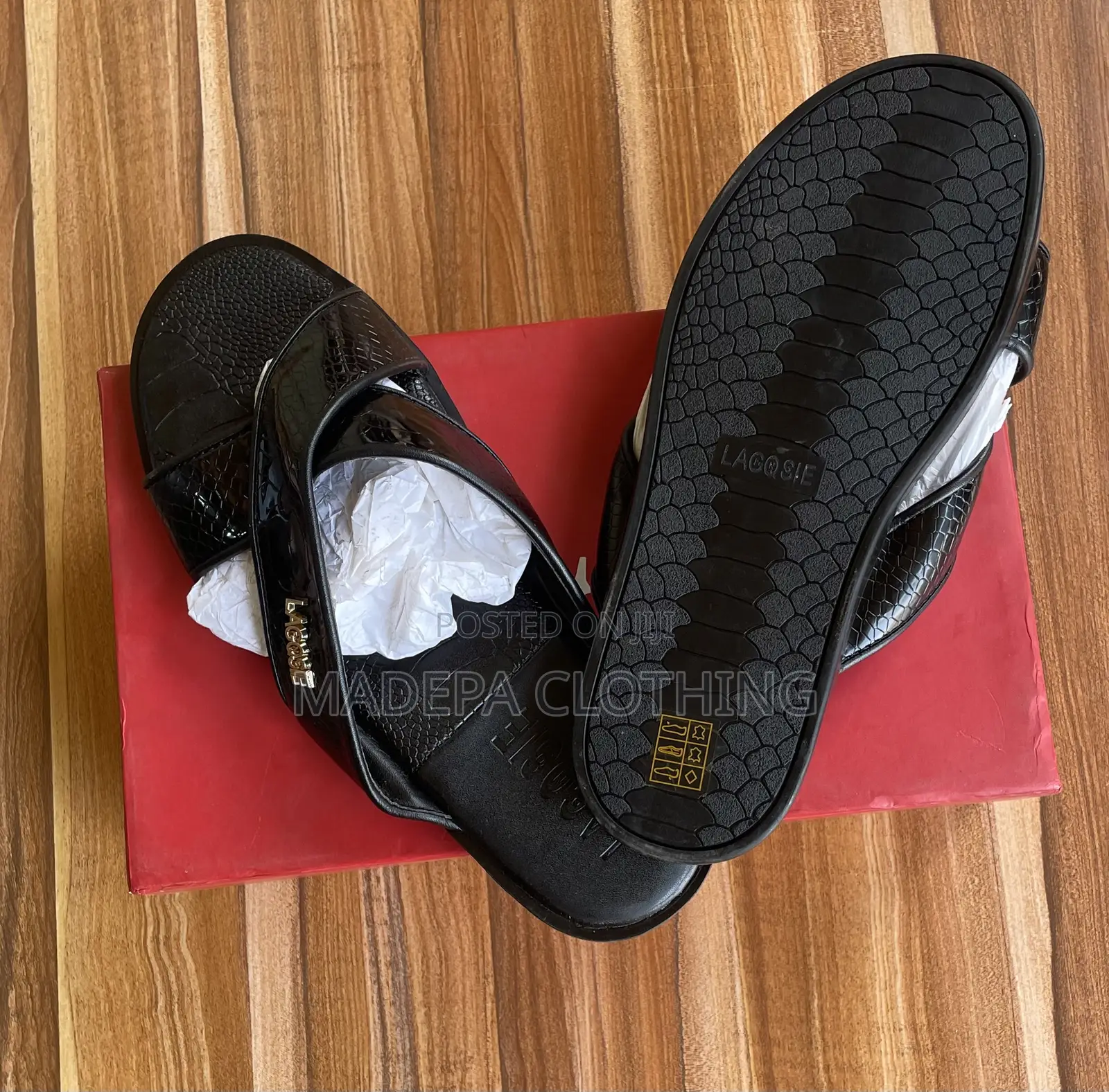 Quality Black Leather Slippers for Men