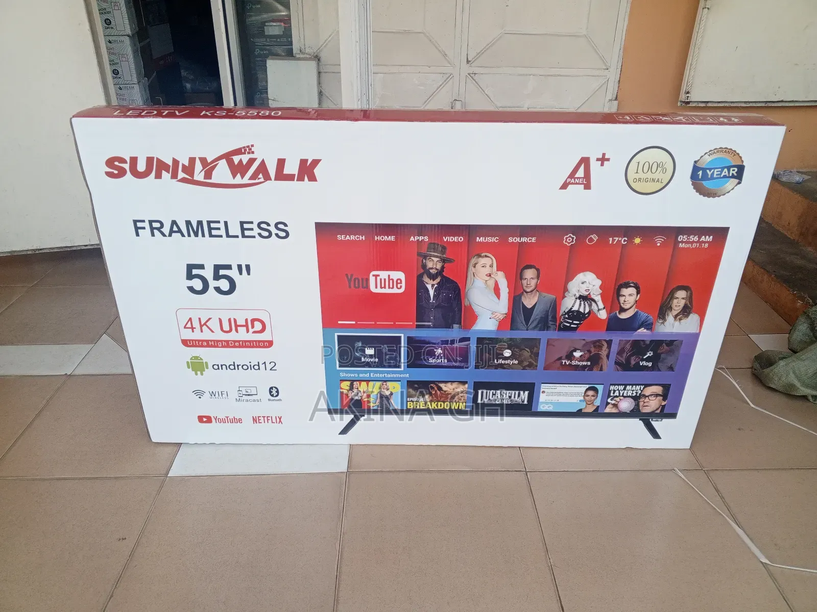 Sunnywalk 55 Inch Uhd Smart Android Tv