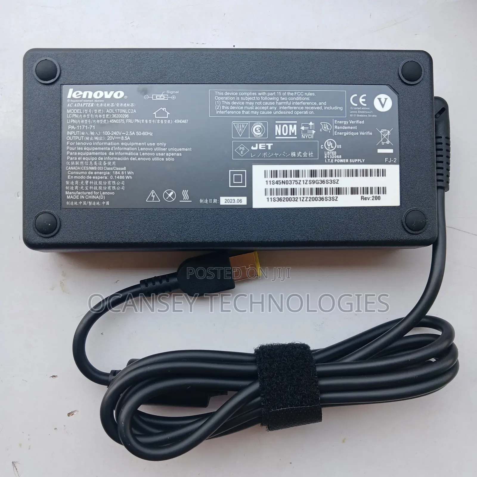 Original Lenovo USB 20V 8.5A 170W Laptop Charger