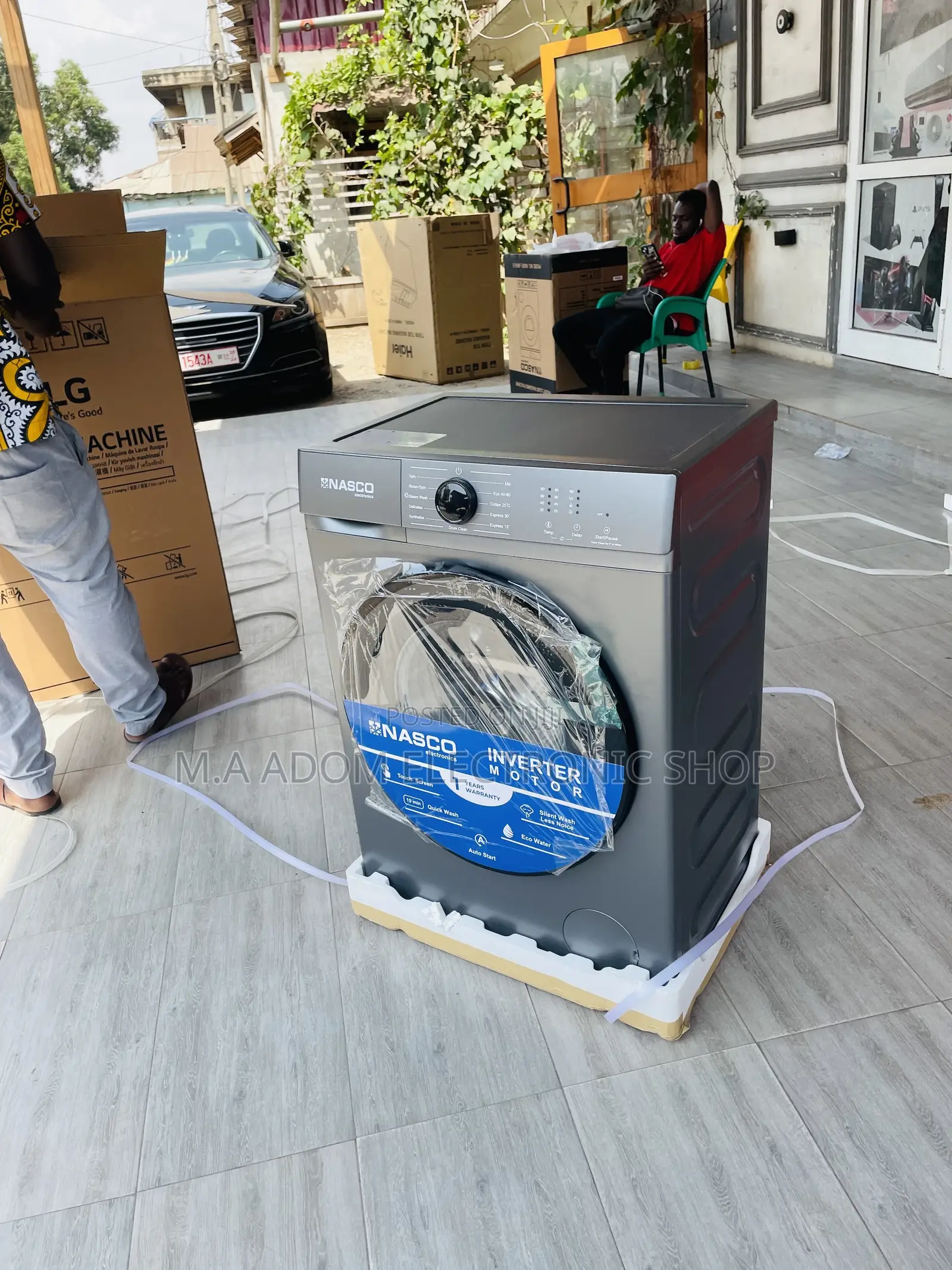 Quiet and Efficient Nasco 6kg Front Load Washing Machine.