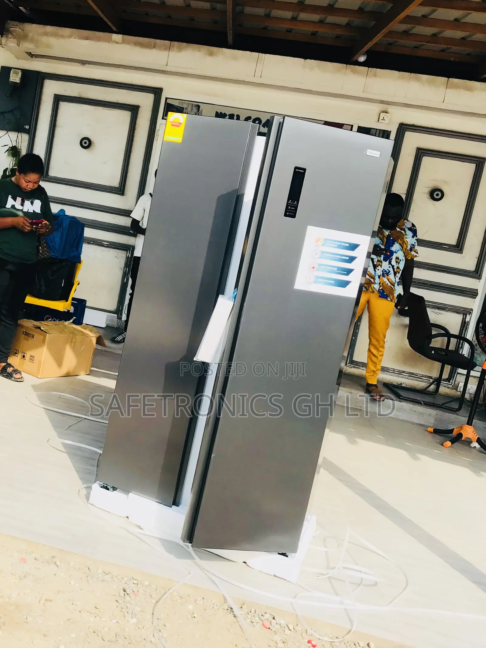 Nasco Chillwave Side by Side Doubledoor Gray Fridge