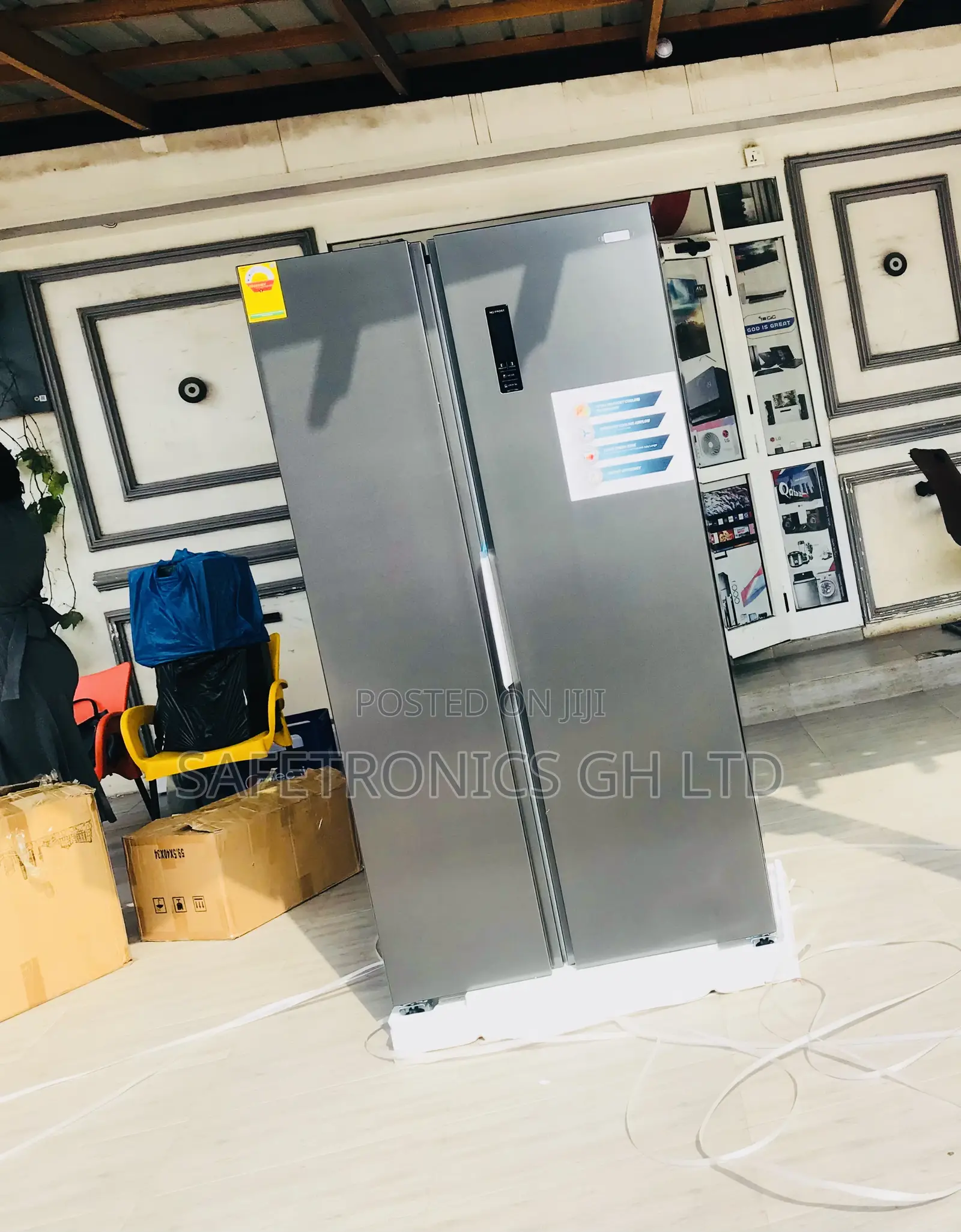 Fresh Cool Doubledoor Nasco Side by Side Gray Fridge