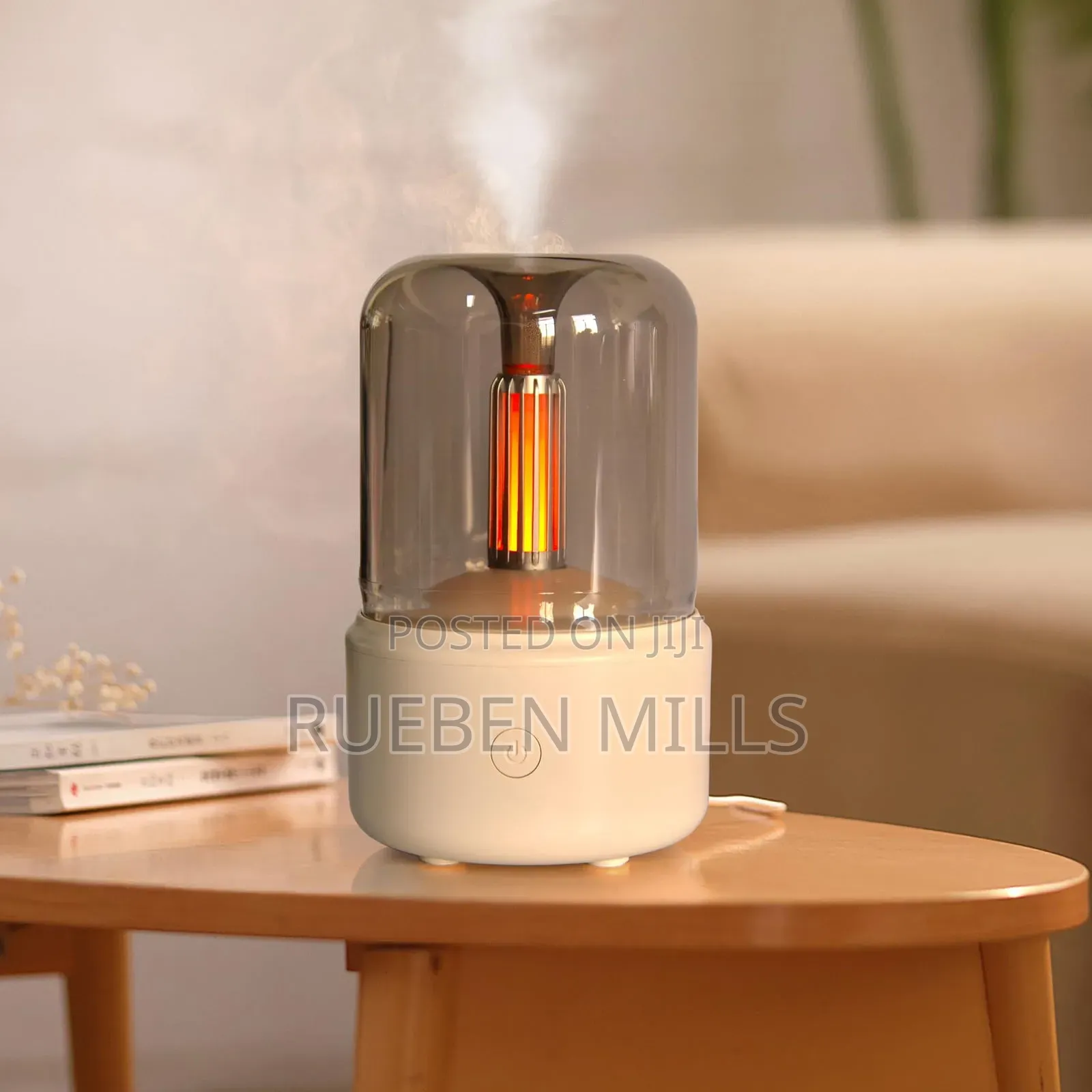 Portable White Candlelight Flame Air Diffuser