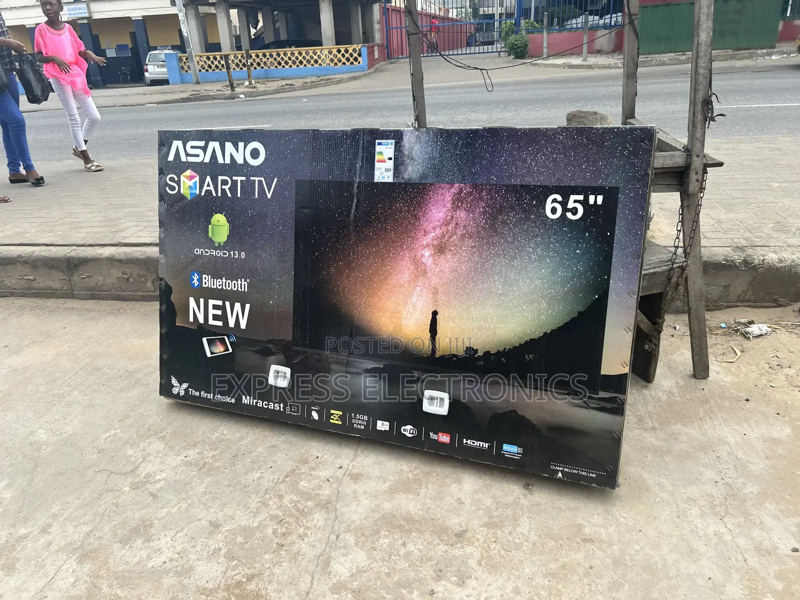 65”Uhd Smart Asano Television Android High Contrast