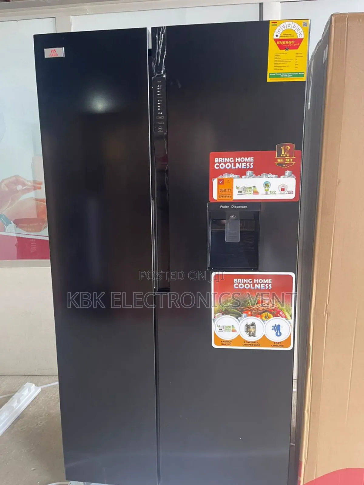 Zara 530ltr Side/Side Refrigerator Water Dispenser