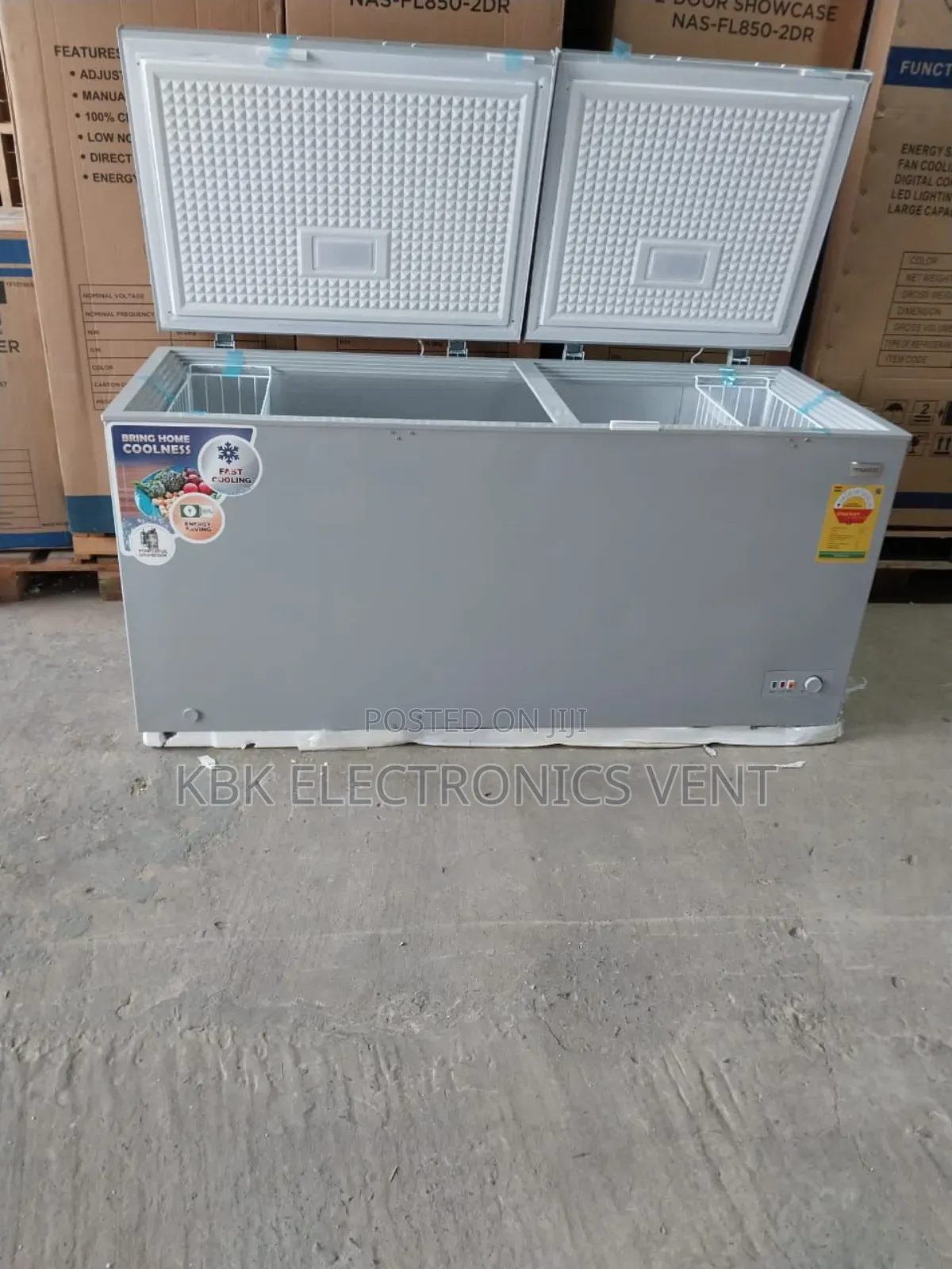 Nasco 600ltr(Nas850fl) Double Door Chest Freezer