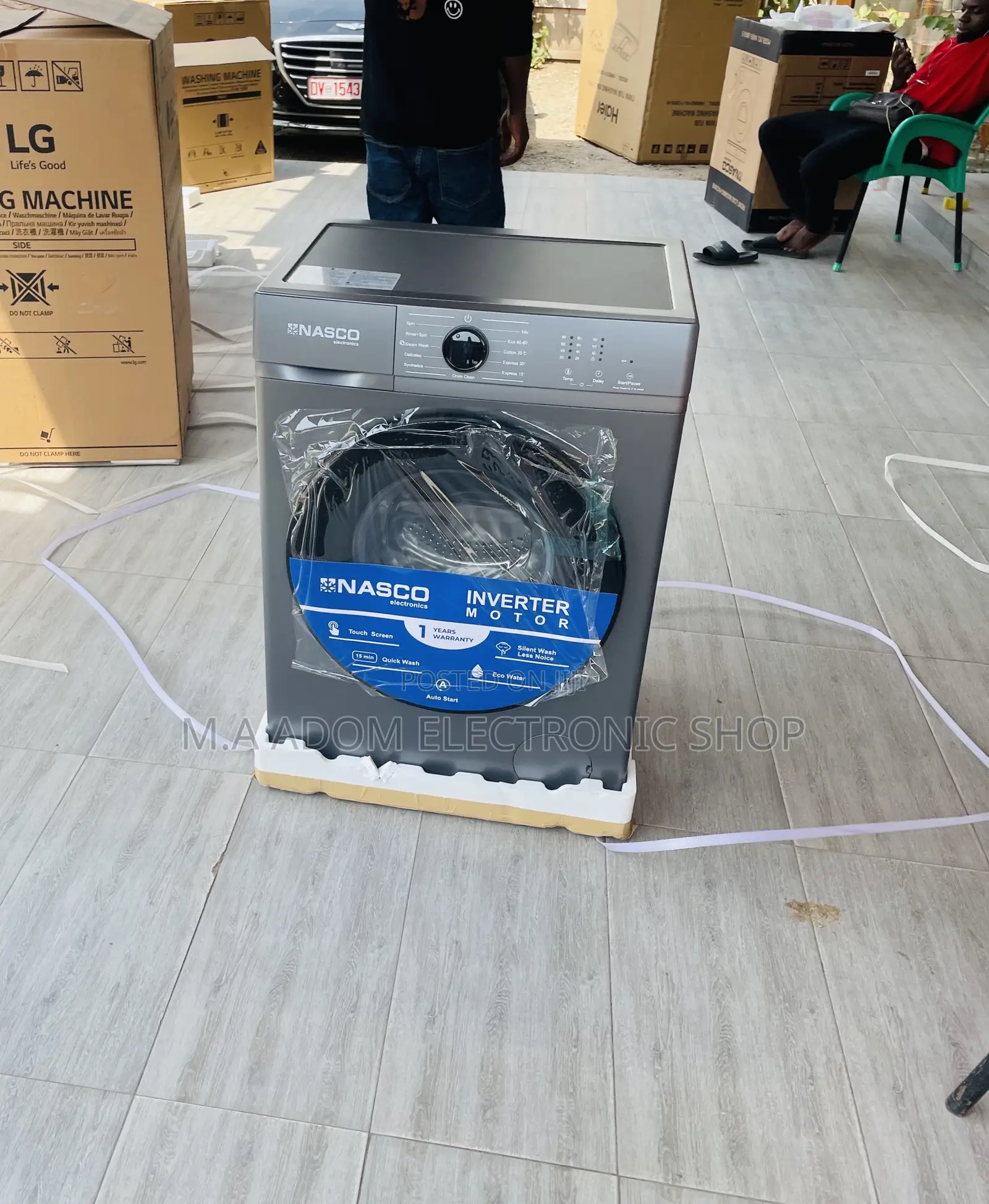 Sealed in Box Nasco 6kg Front Load Inverter Washing Machine
