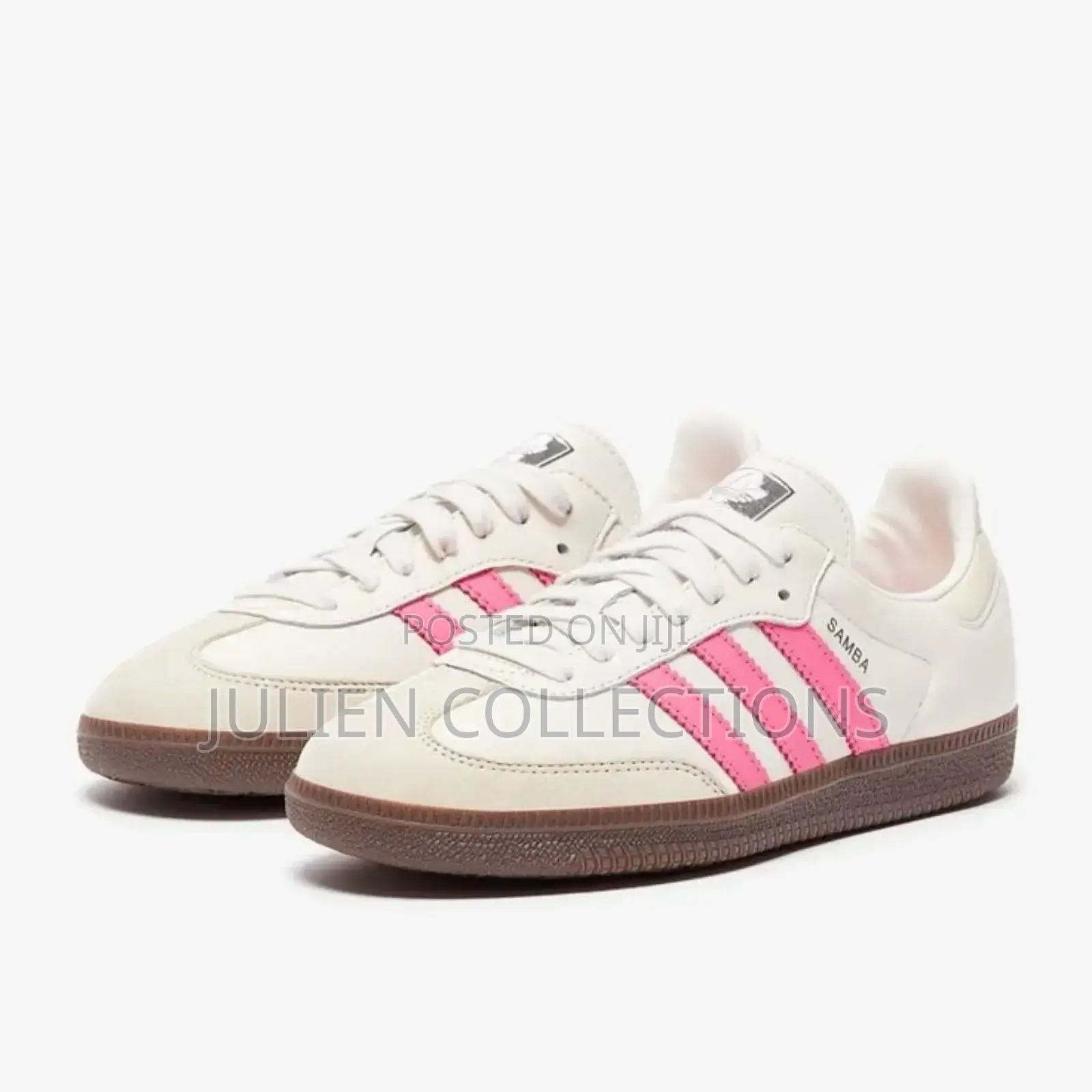 Adidas Samba Leather Pink and White