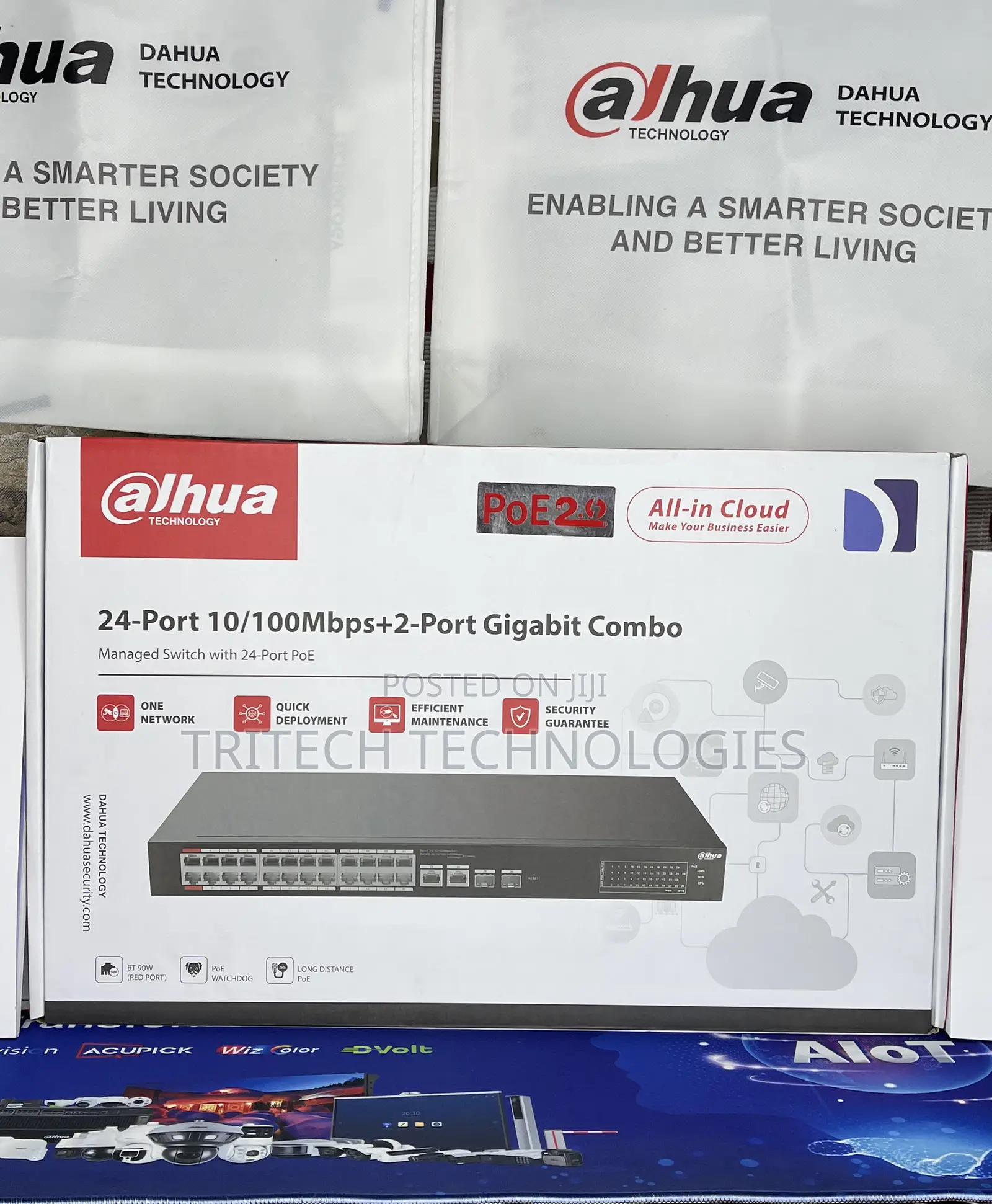 Dahua 24port Poe Cloud Managed Switch DH-CS4226-24ET-375