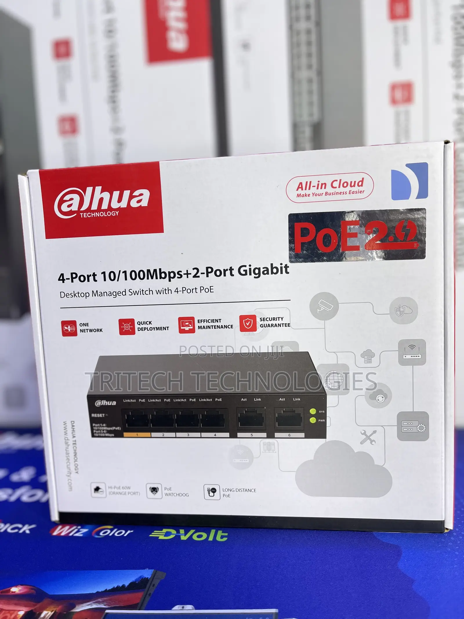 Dahua 4port Poe Managed Desktop Switch Dh-Cs4006-4et-60