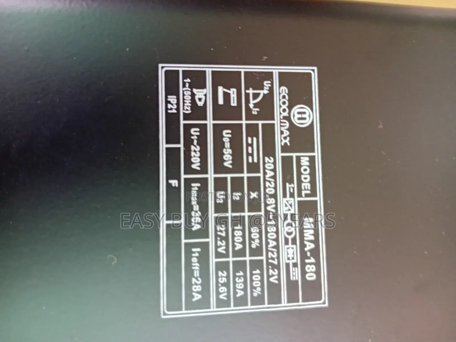 Standard Quality Ecool Max MMA 180 Inverter Welding Machine